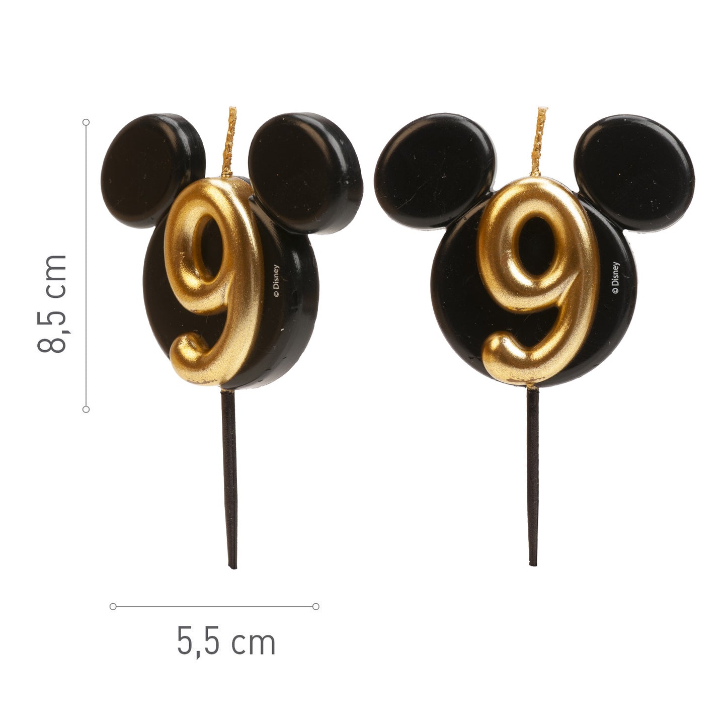 VELAS DE CUMPLEAÑOS OREJAS MICKEY MOUSE 8.5 CM | Nº9