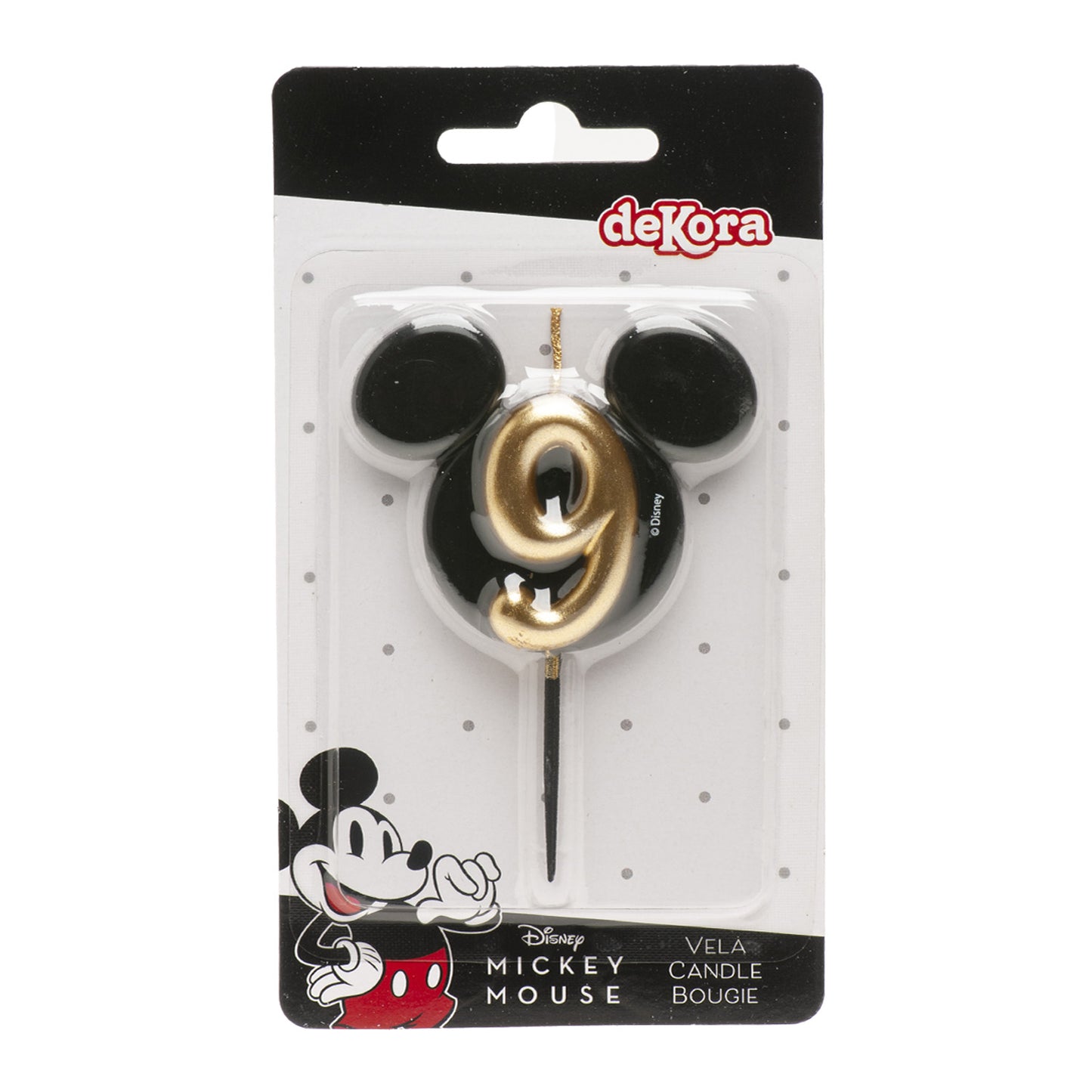 VELAS DE CUMPLEAÑOS OREJAS MICKEY MOUSE 8.5 CM | Nº9