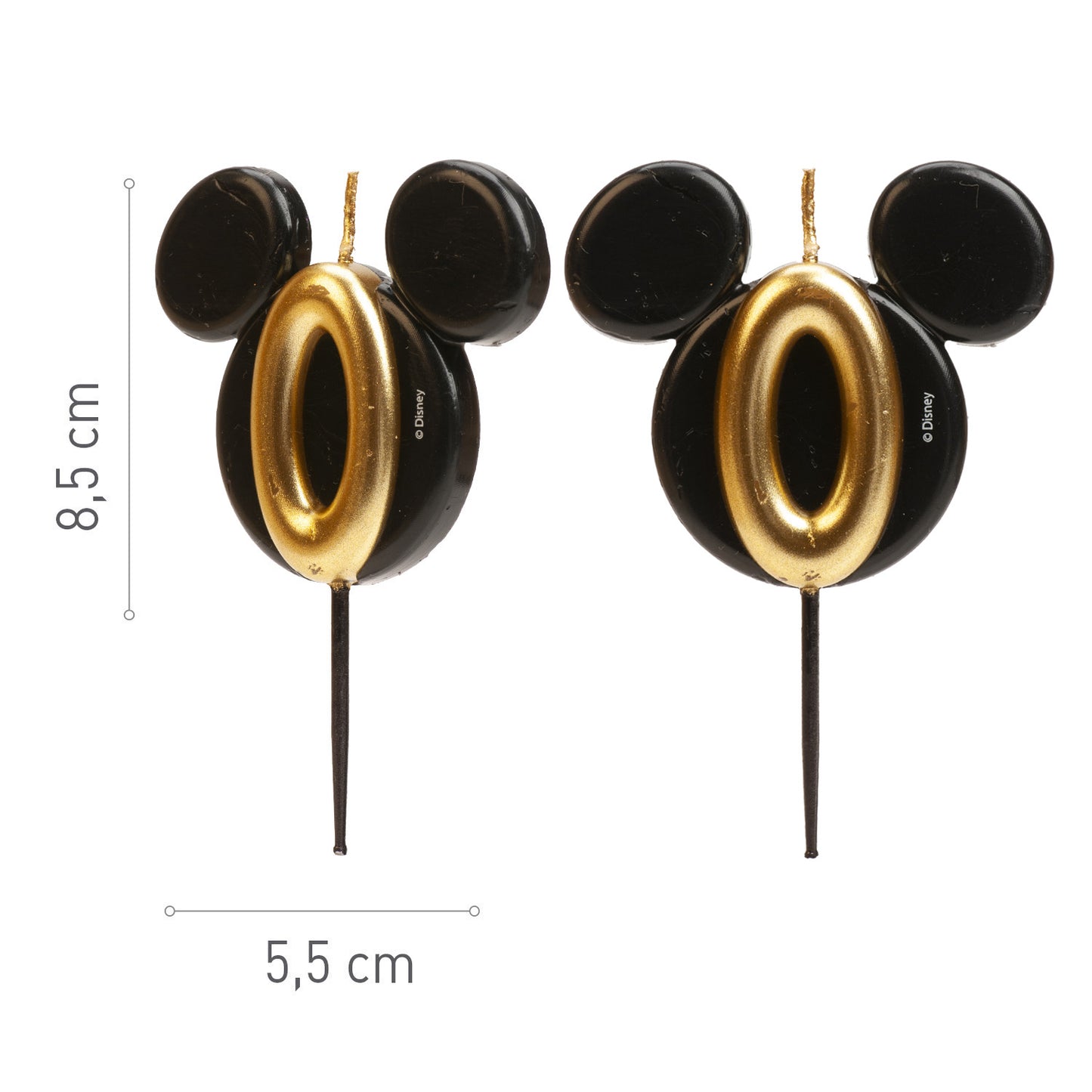 VELAS DE CUMPLEAÑOS OREJAS MICKEY MOUSE 8.5 CM | Nº0