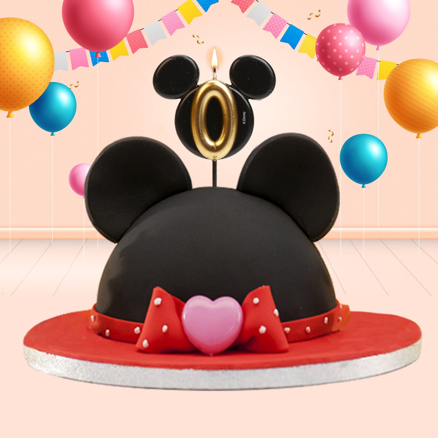 VELAS DE ANIVERSÁRIO ORELHAS DO MICKEY MOUSE 8,5 CM | Nº 0