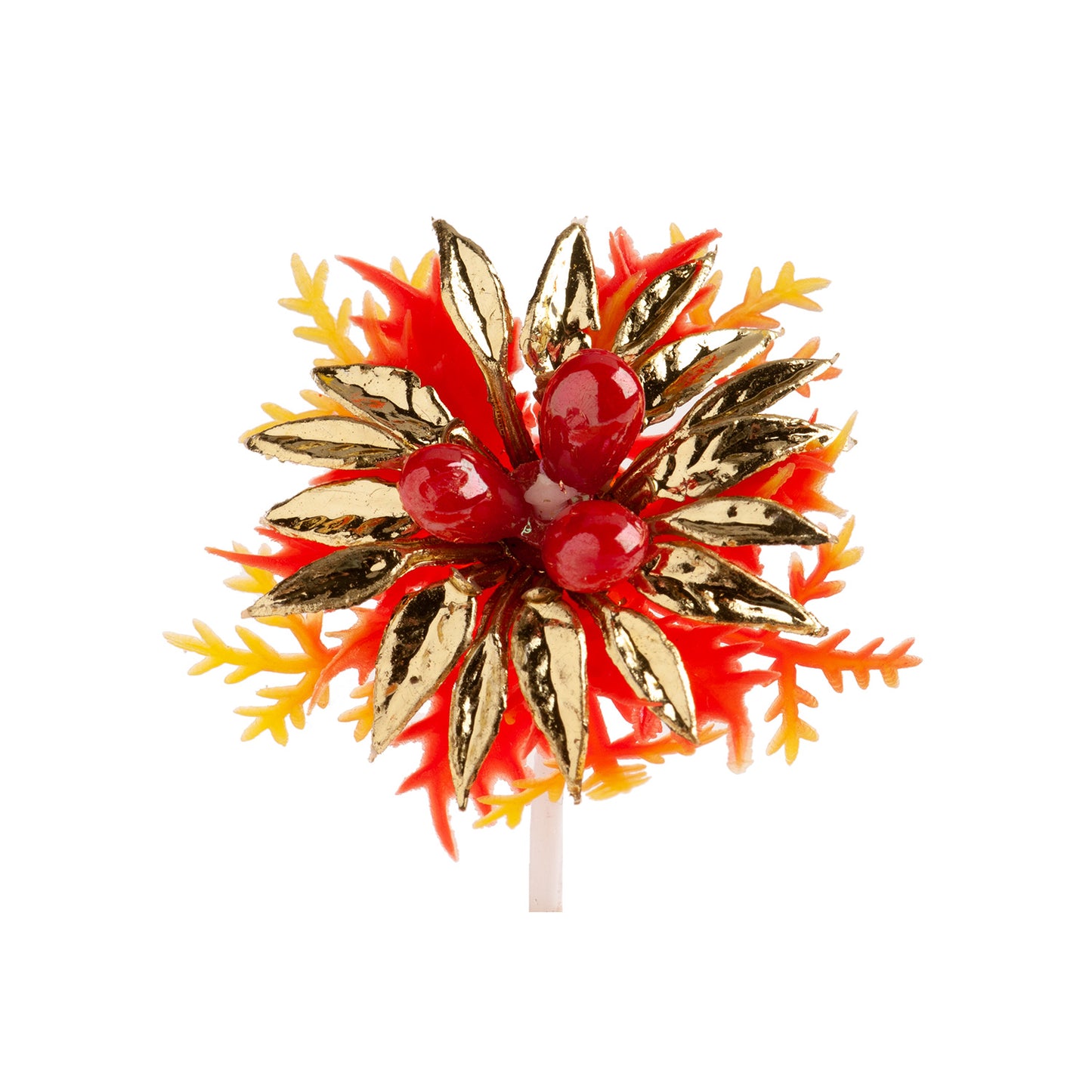 FLEUR DE NOËL AVEC RAYON PLASTIQUE 3 MOD. 4,7CM
