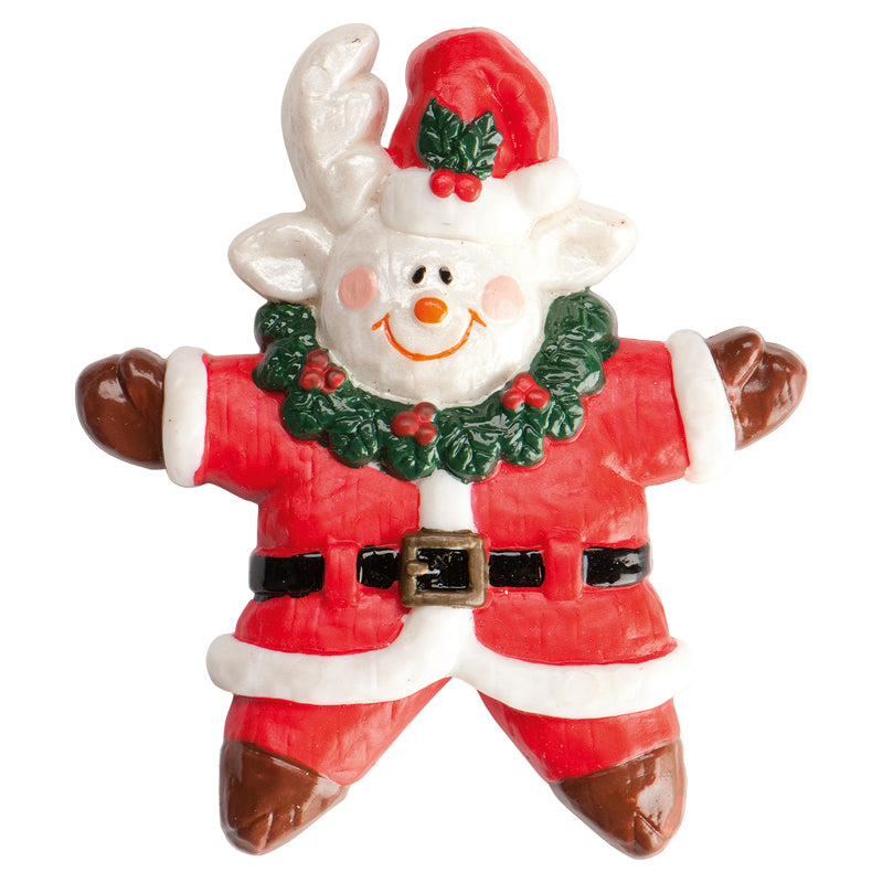 DECORAZIONE IN PLASTICA BABBO NATALE 4 MODELLI 6X6CM