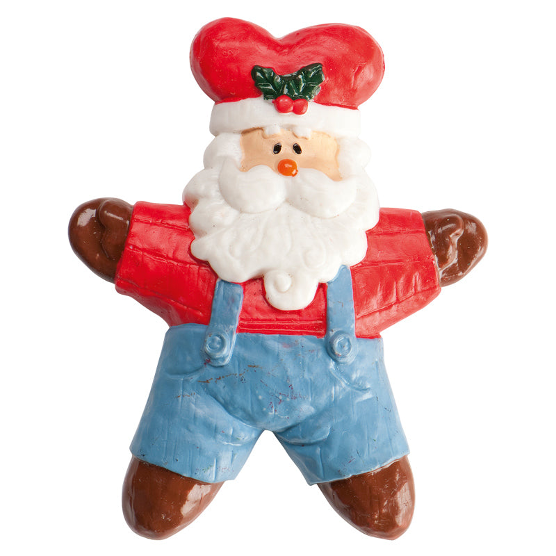 DECORAZIONE IN PLASTICA BABBO NATALE 4 MODELLI 6X6CM