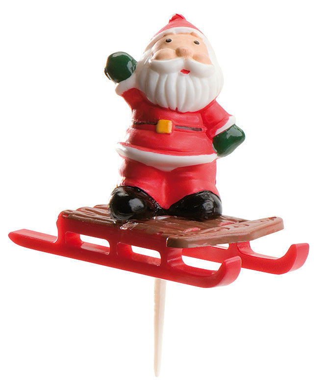 ASSORT. BABBO NATALE CON SLITTA 6-6,5CM