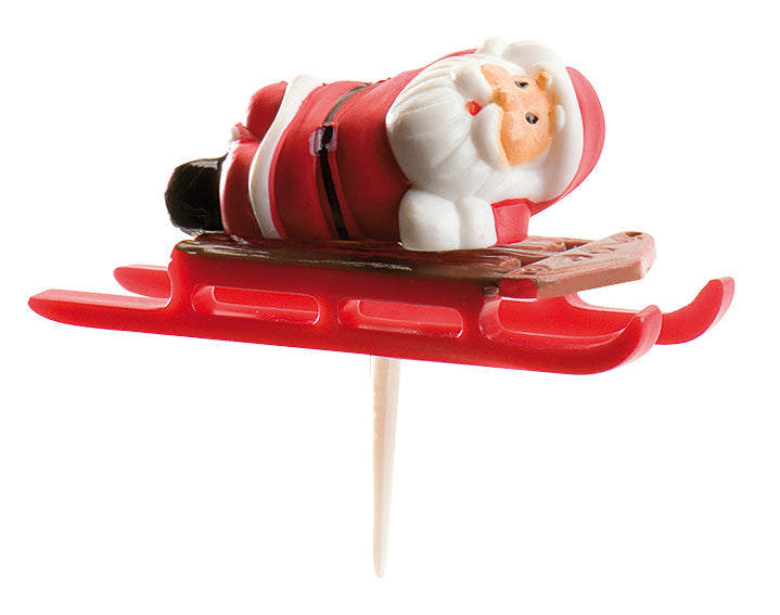 ASSORT. BABBO NATALE CON SLITTA 6-6,5CM