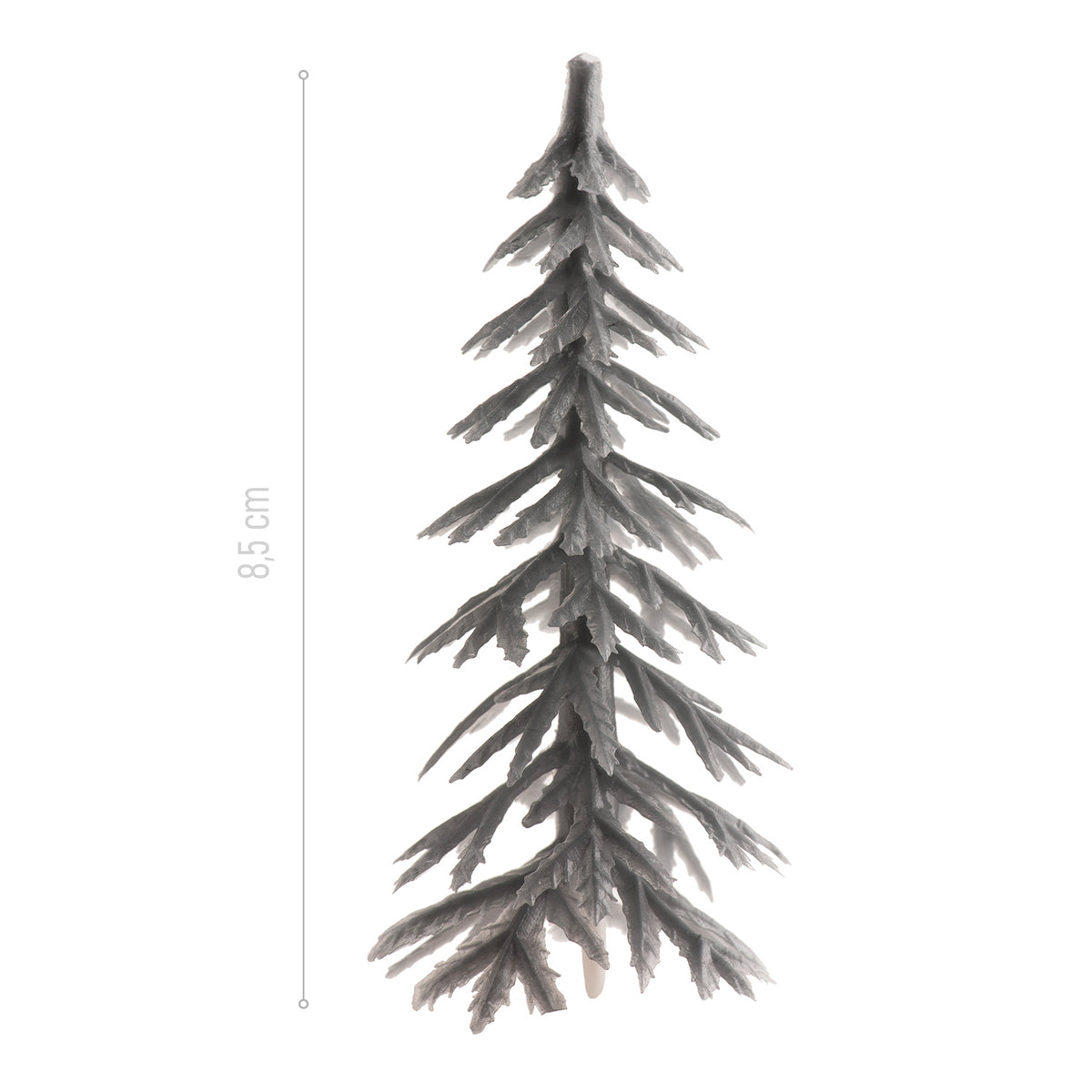 CAKE TOPPER FIGURA PLASTICO PINO PLATA 8.5CM 144 UDS
