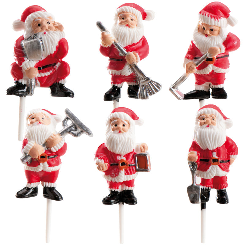 SANTA CLAUS 6 DESIGNS ASSORTED PLASTIC 4CM