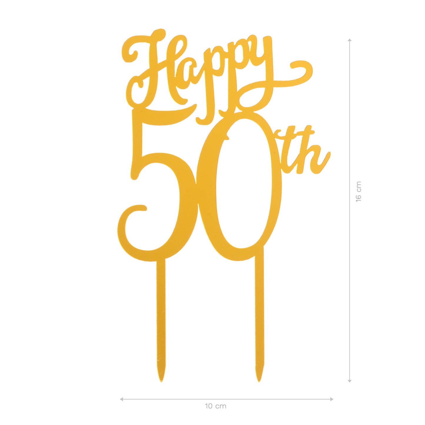 CAKE TOPPER 50th ANNIVERSARIO 16X10CM