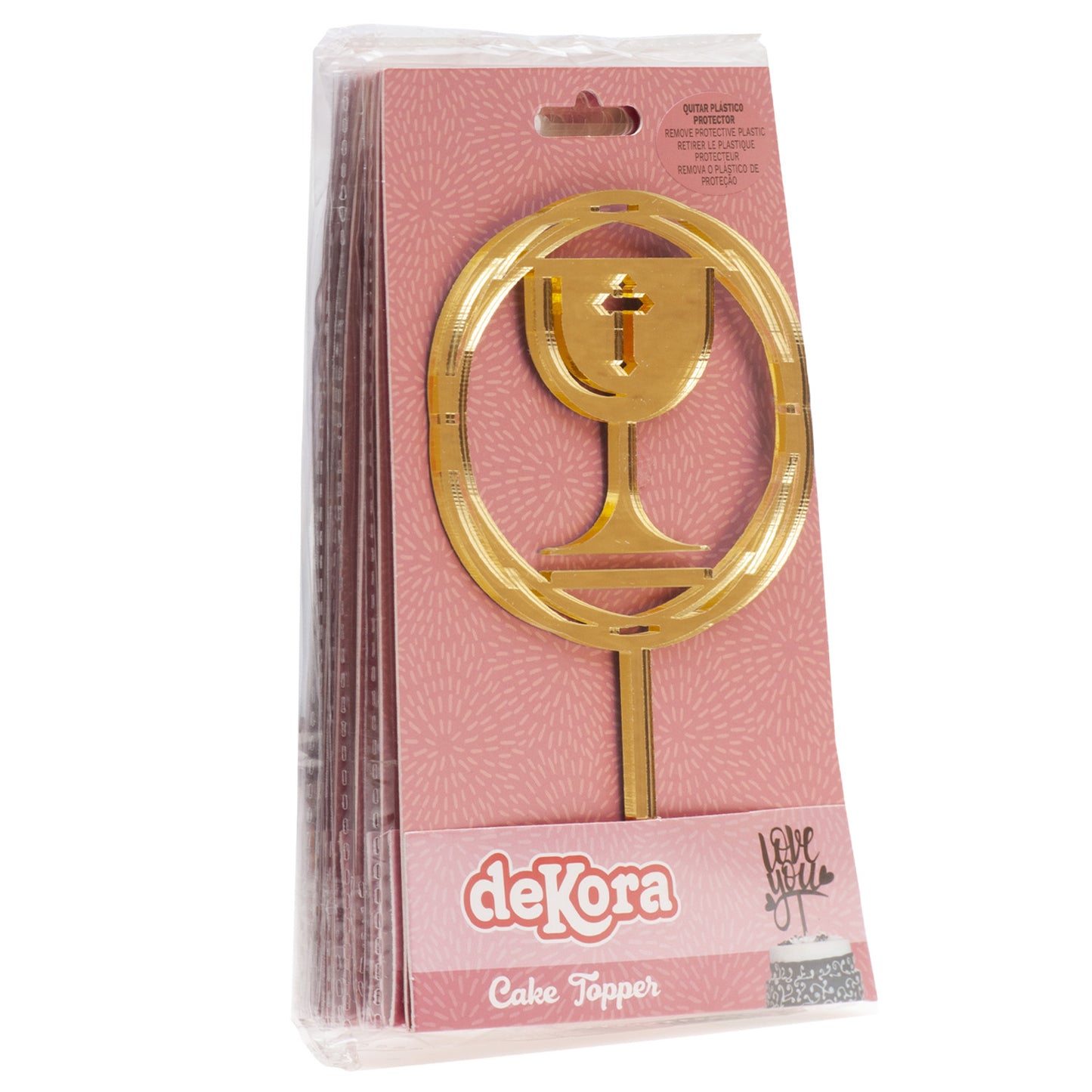 CAKE TOPPER CHALICE DA COMUNHÃO 16,5X9,9CM