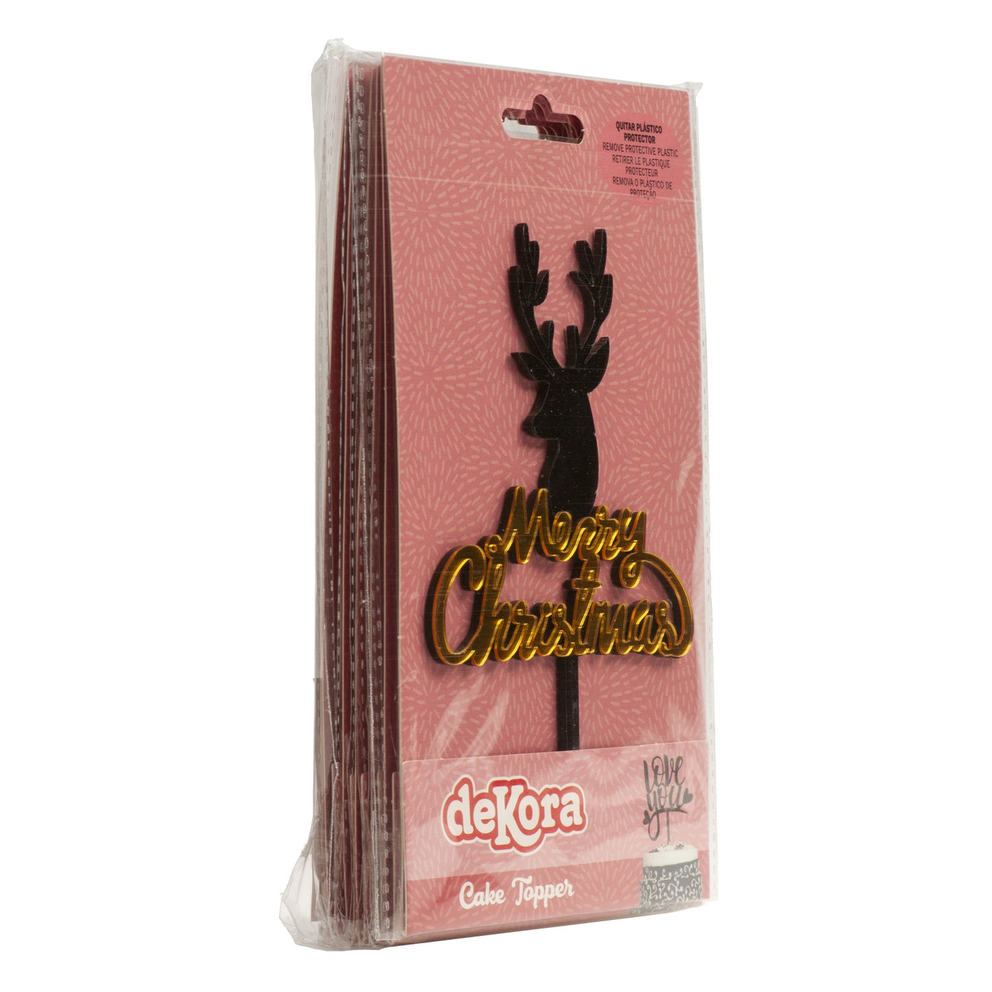 CAKE TOPPER MERRY CHRISTMAS 16,5X10CM