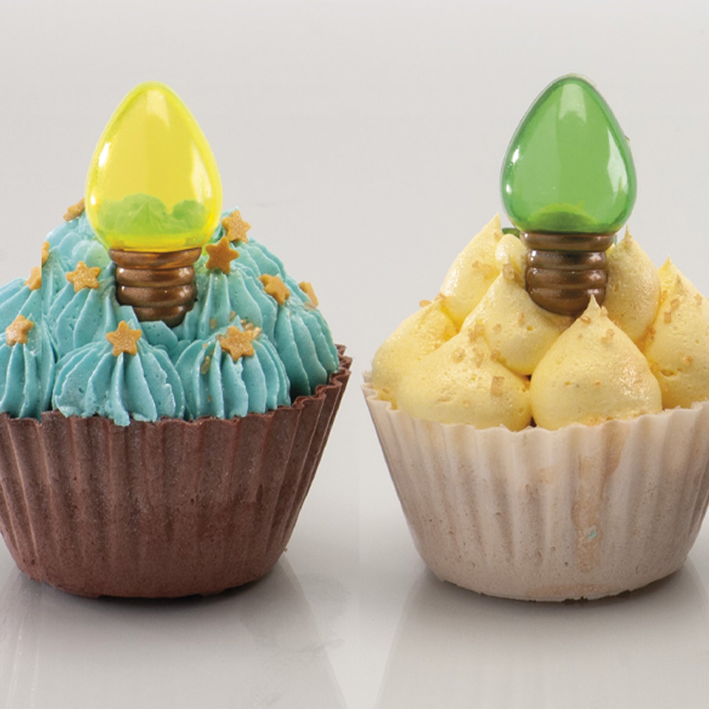 PVC CHRISTMAS LIGHTS CAKE DECORATION 4,5CM