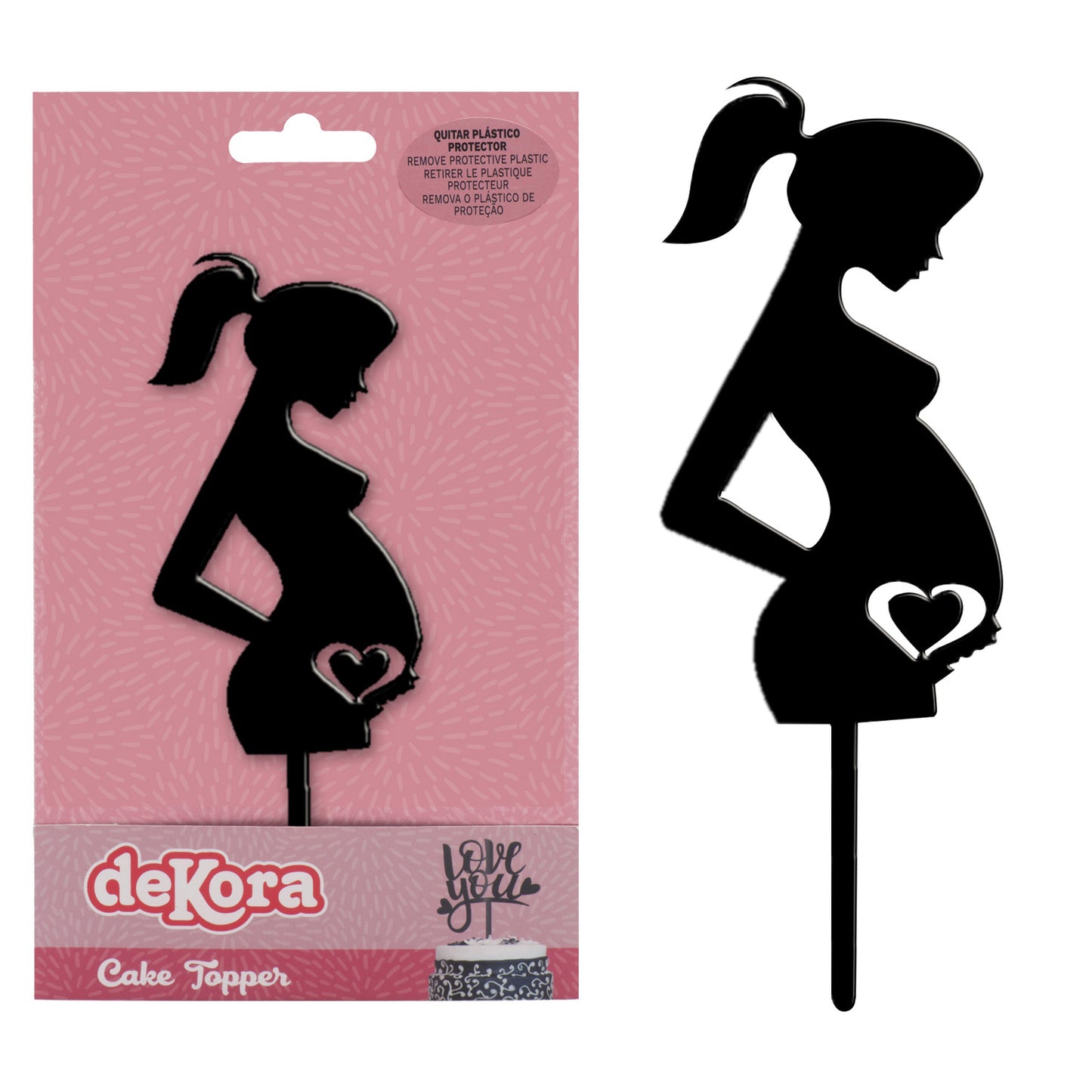 CAKE TOPPER GESTANTE 16X6CM
