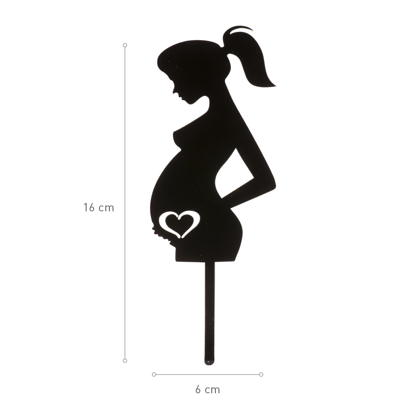 CAKE TOPPER GESTANTE 16X6CM