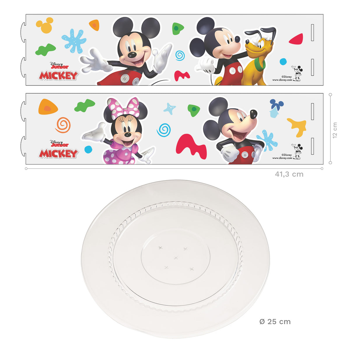 CUBRETARTAS PLÁSTICO MICKEY Y AMIGOS Ø 25CM H12CM