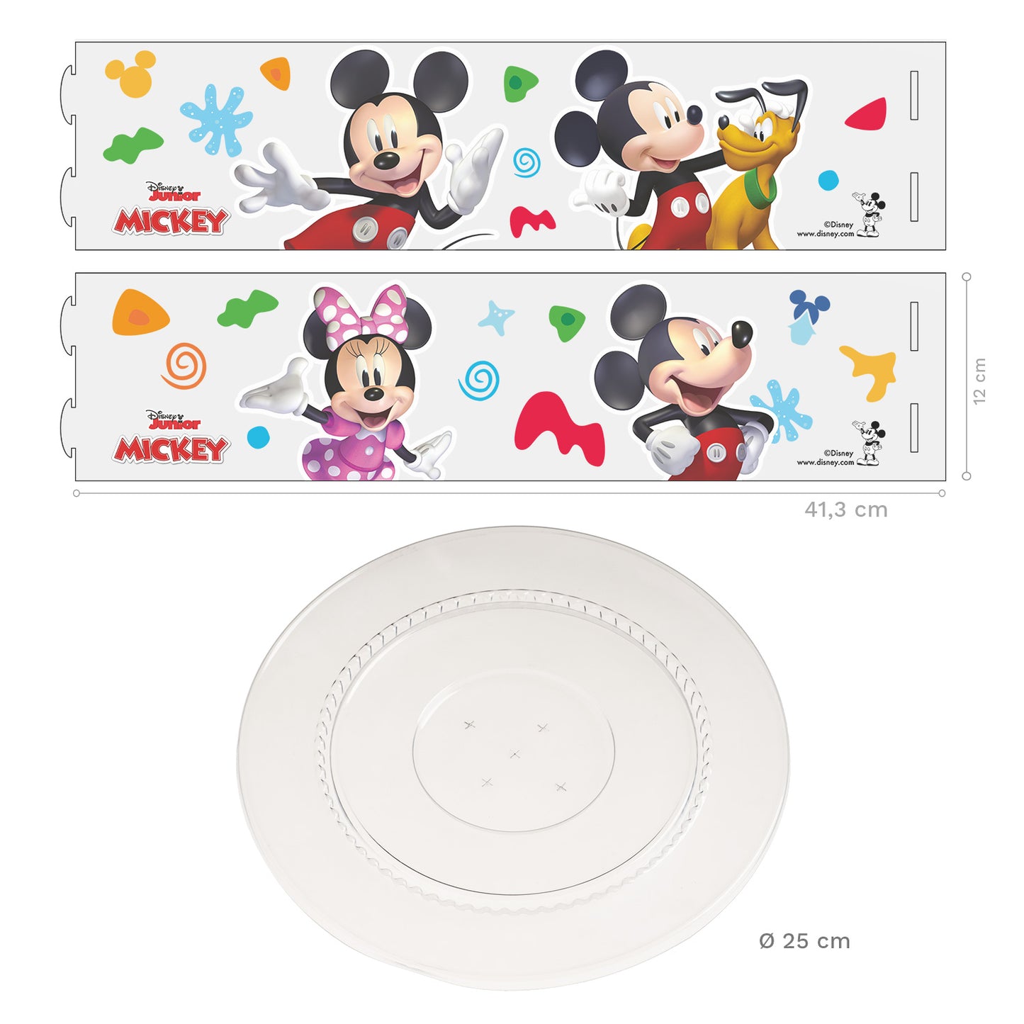 COUVRE GÂTEAU EN PLASTIQUE MICKEY & FRIENDS Ø 25CM H12CM