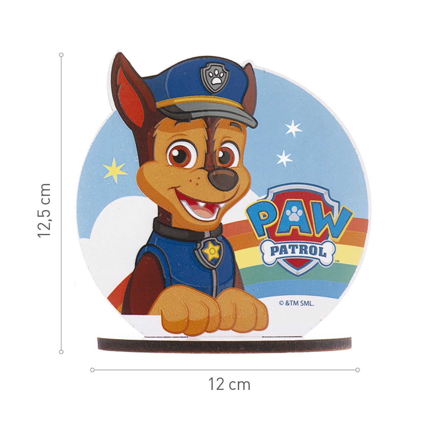 CAKE TOPPER CHASE PAT'PATROUILLE 12X12,5CM