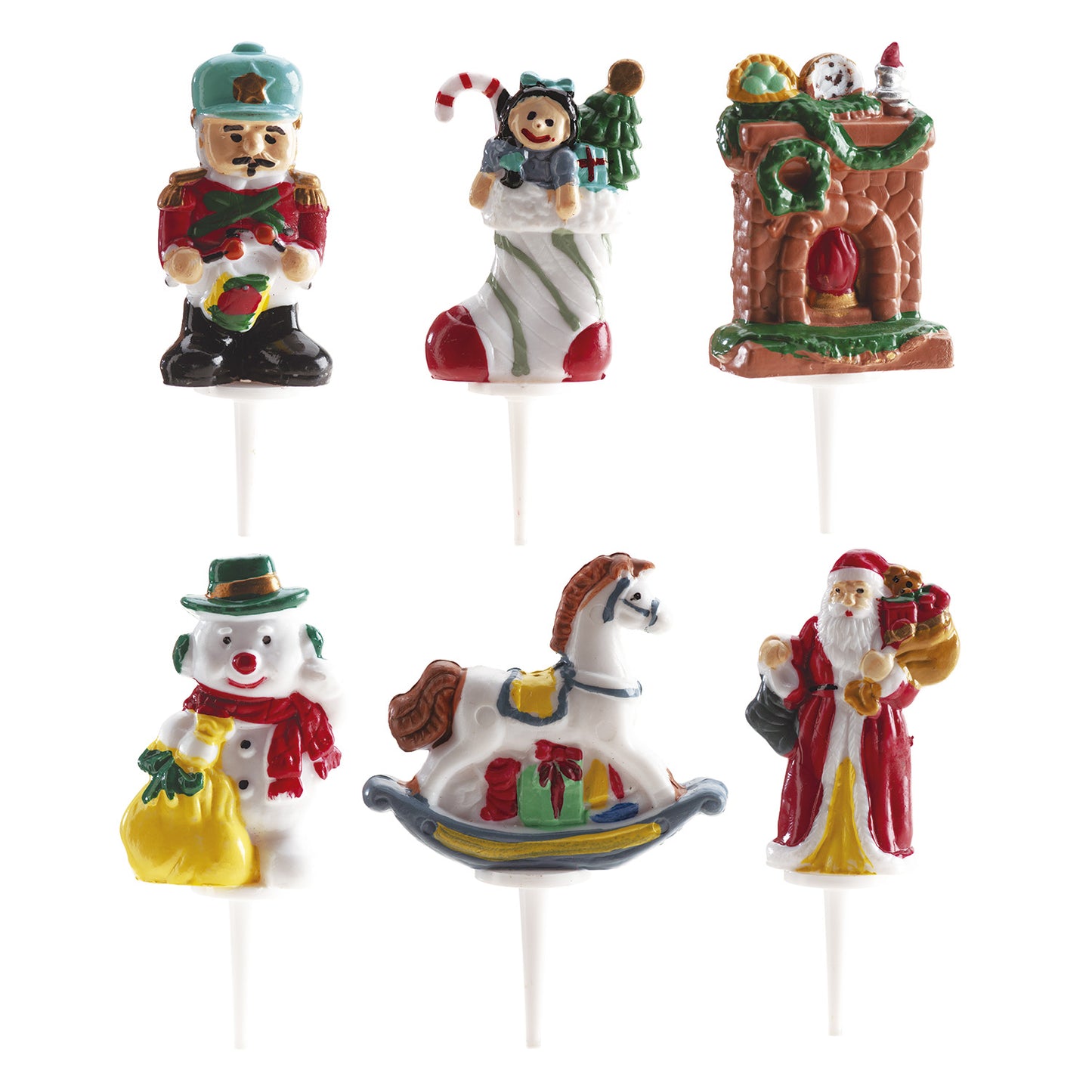 FIGURAS DE PLÁSTICO DE NATAL 6 MODELOS 4,5CM