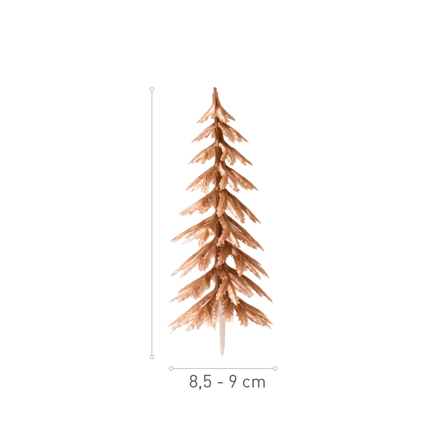 CAKE TOPPER PLASTICO PINO BRONCE PLÁSTICO 8,5CM 72 UDS