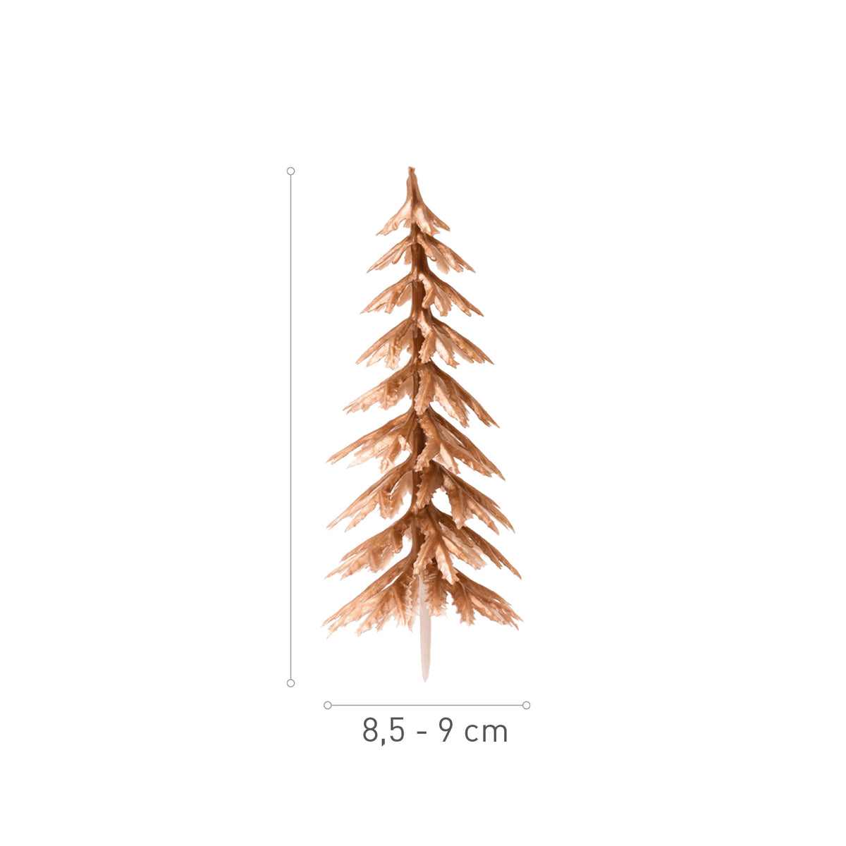 CAKE TOPPER PLASTICA PINO BRONZO 8,5CM 72 PZ