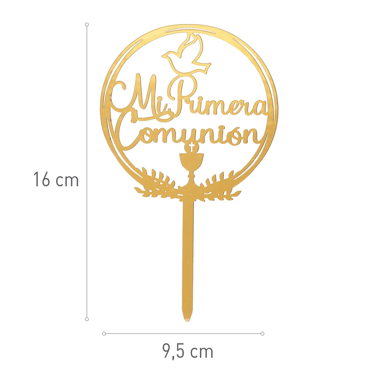 CAKE TOPPER MI PRIMERA COMUNIÓN 16X9.5CM