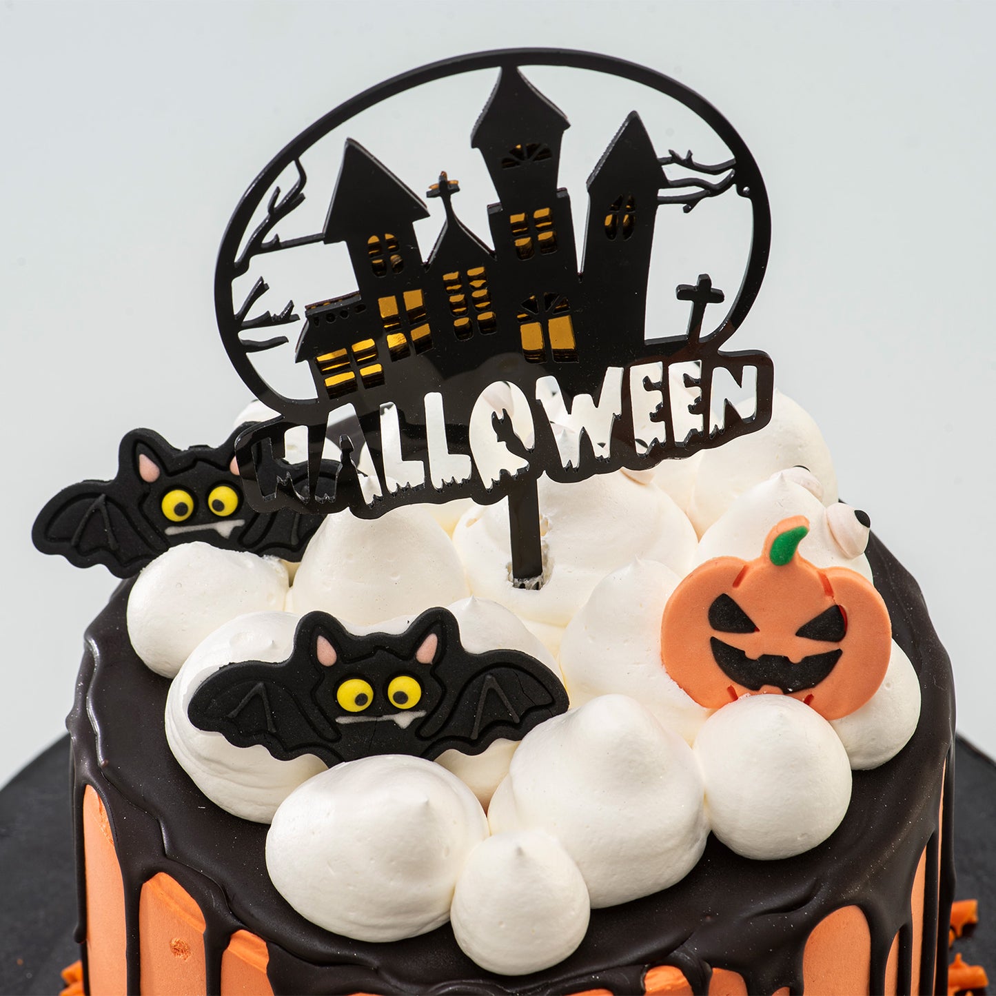 CAKE TOPPER HALLOWEEN CASA ENCANTADA 2 COLORI 15.5X9.5CM