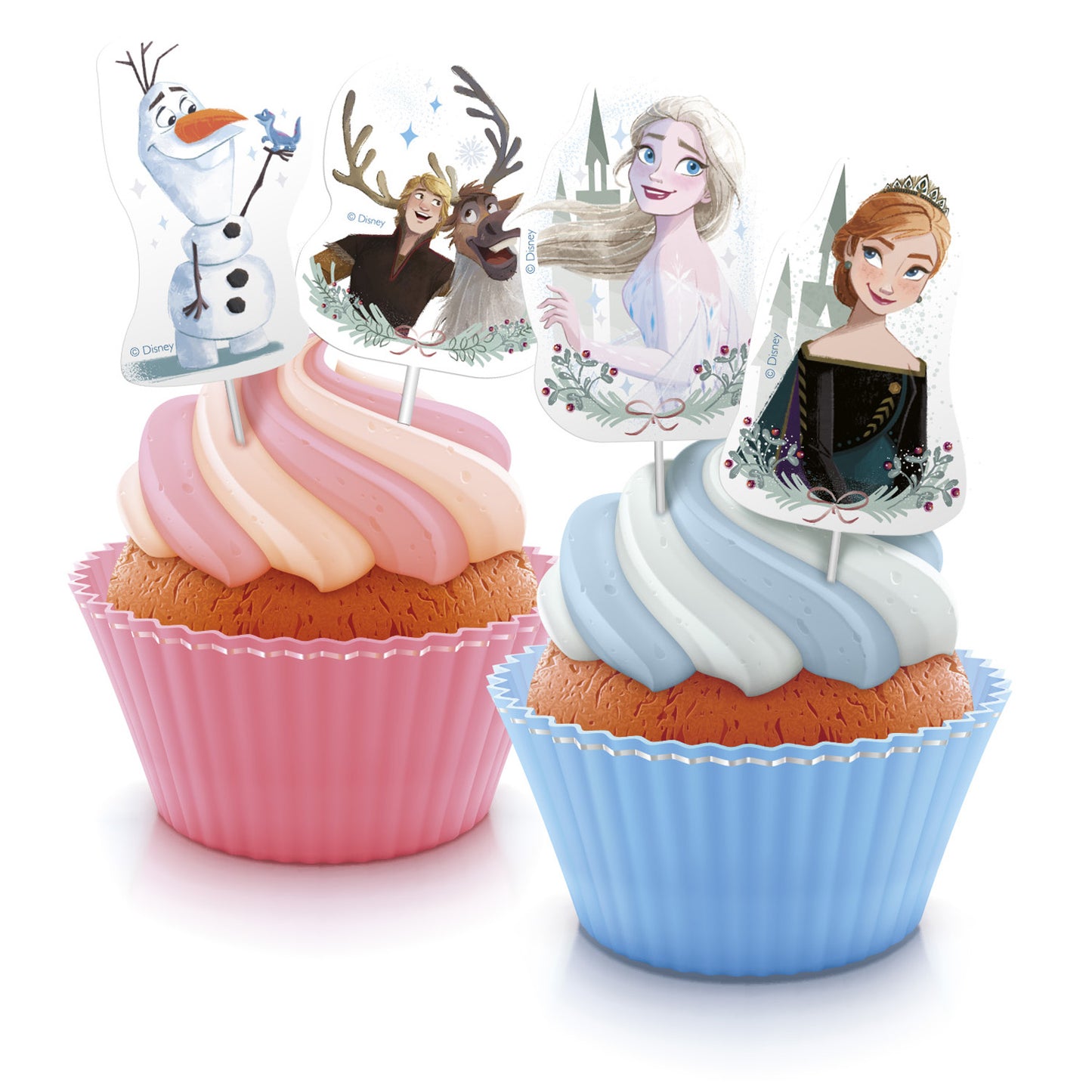 CAKE TOPPER PAPEL FROZEN 8 MODELOS 16 UNIDADES