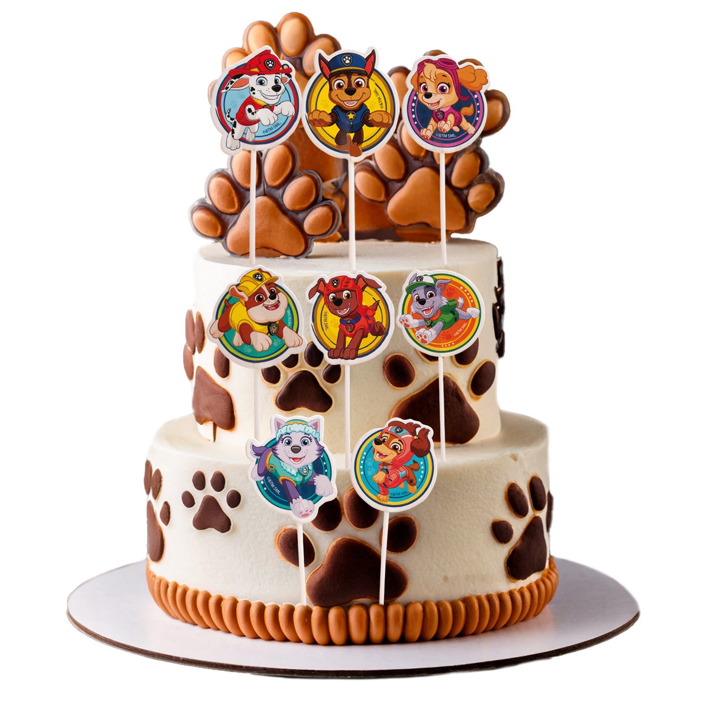 CAKE TOPPER PAPEL PAW PATROL 8 MODELOS 16 UNIDADES