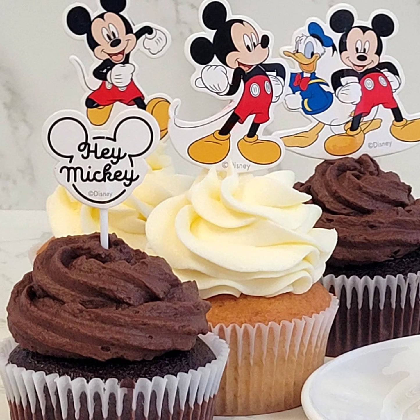 CAKE TOPPERS PAPEL MICKEY MOUSE 6 MODELOS 30 UNIDADES