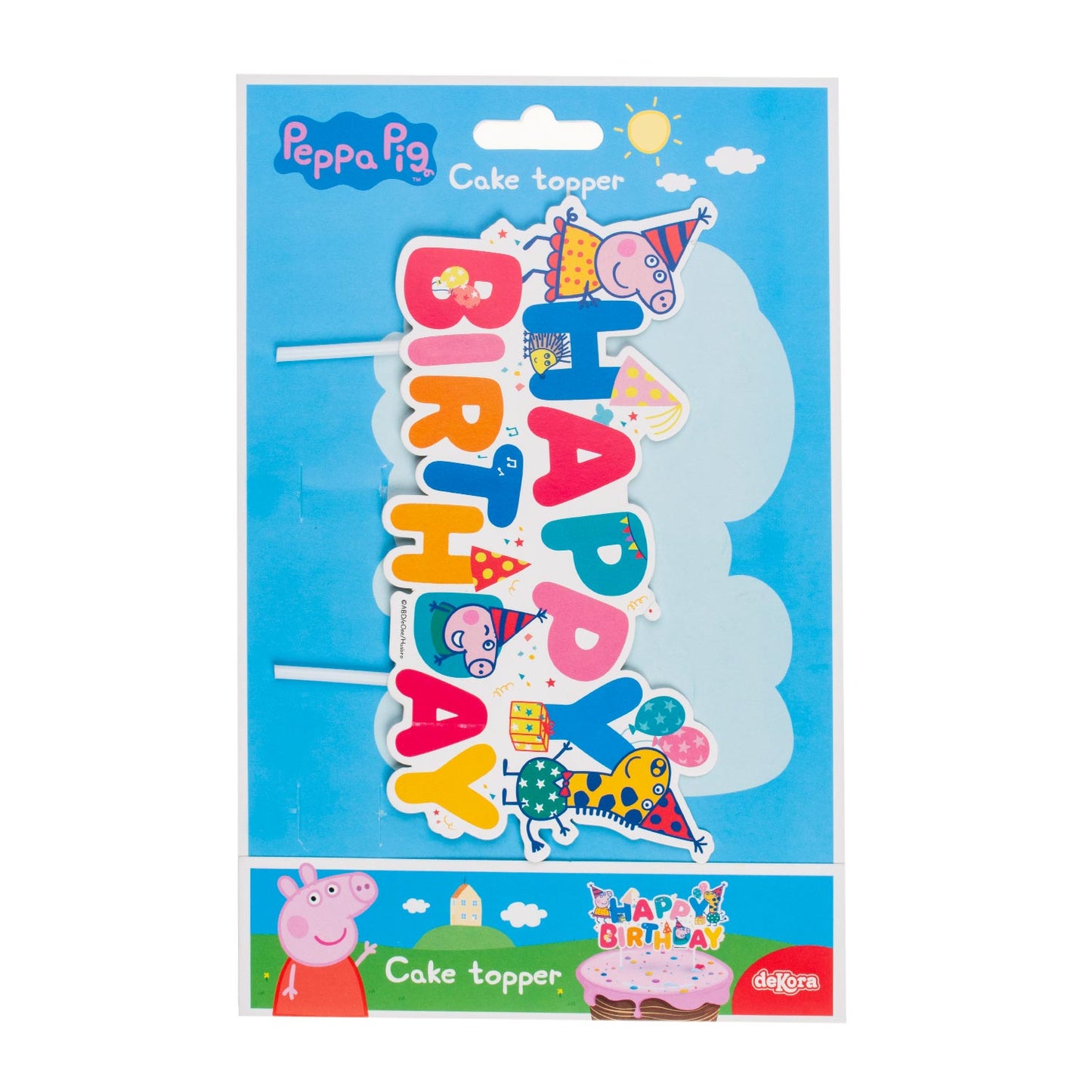 CAKE TOPPER PAPEL PEPPA PIG 17x12 CM