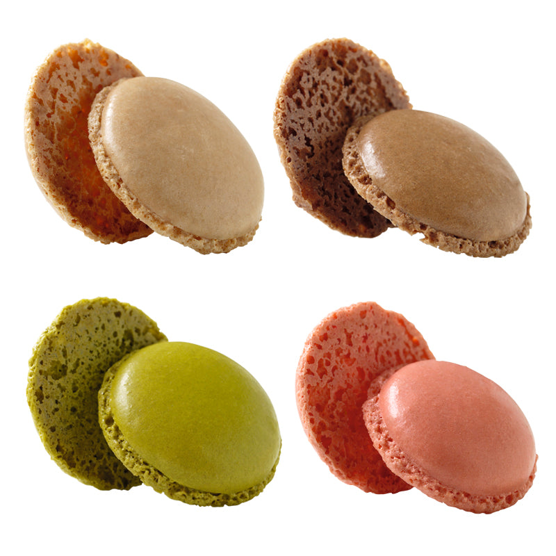 MACARONS SUTIDO CHOCO NATURAL PISTACHO FRESA