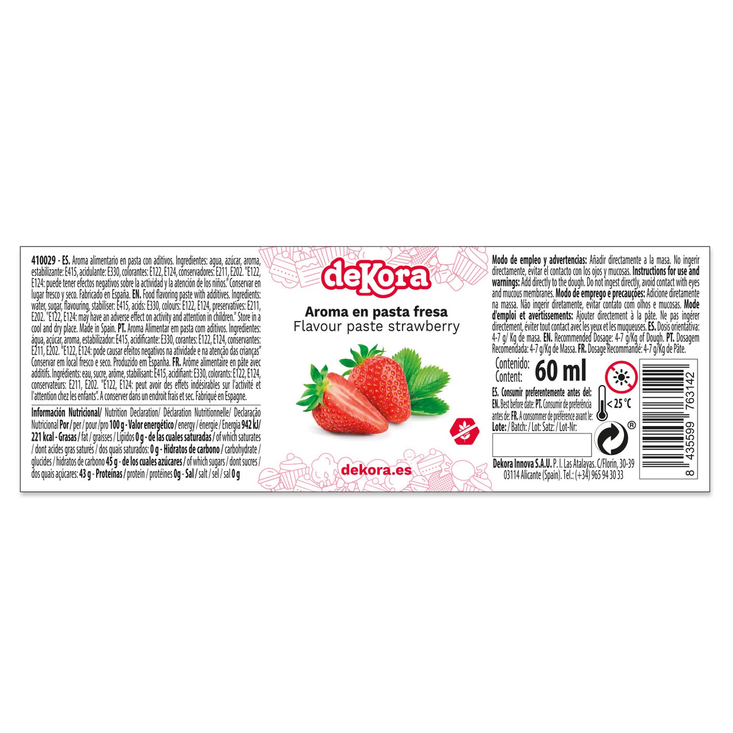 AROMA EN PASTA DE FRESA 60ML