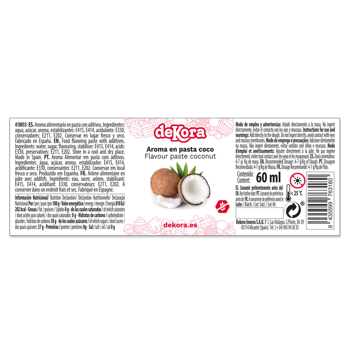 AROMA IN PASTE DI COCCO 60ML