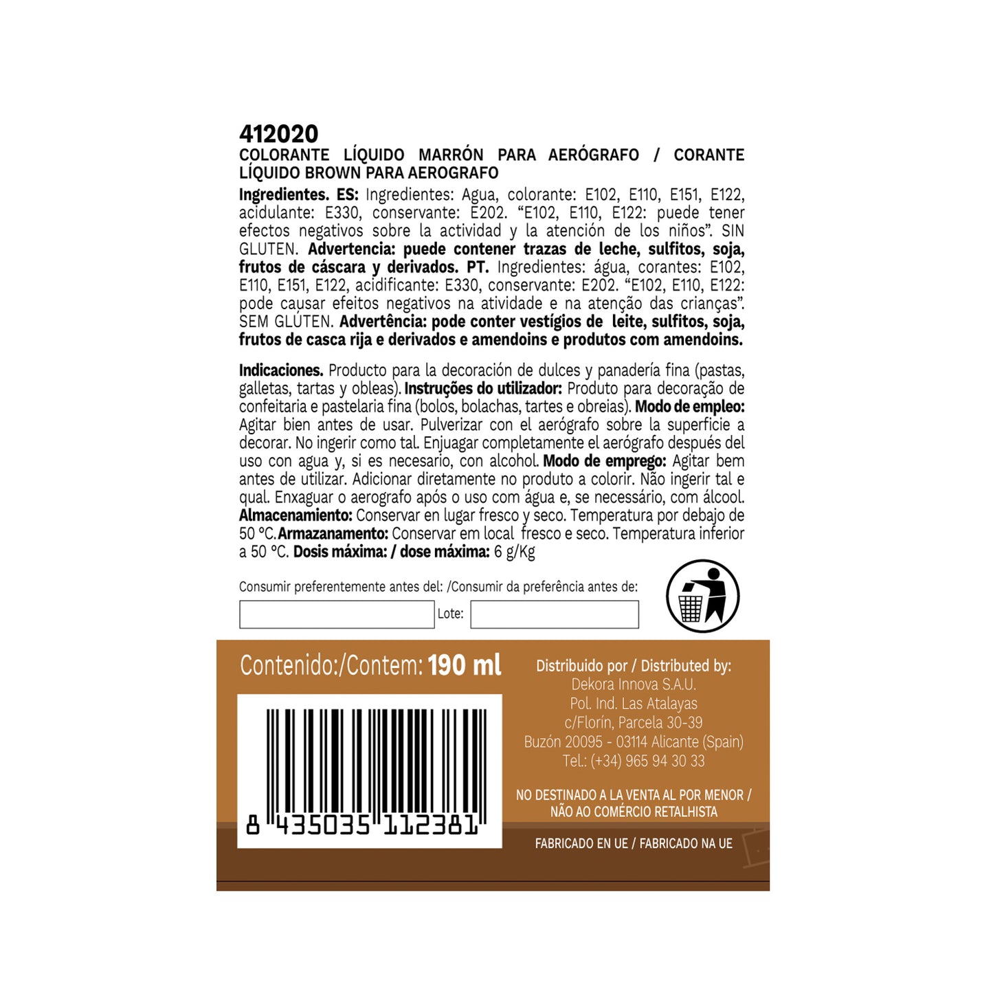 COLORANT MARRON LIQUIDE
