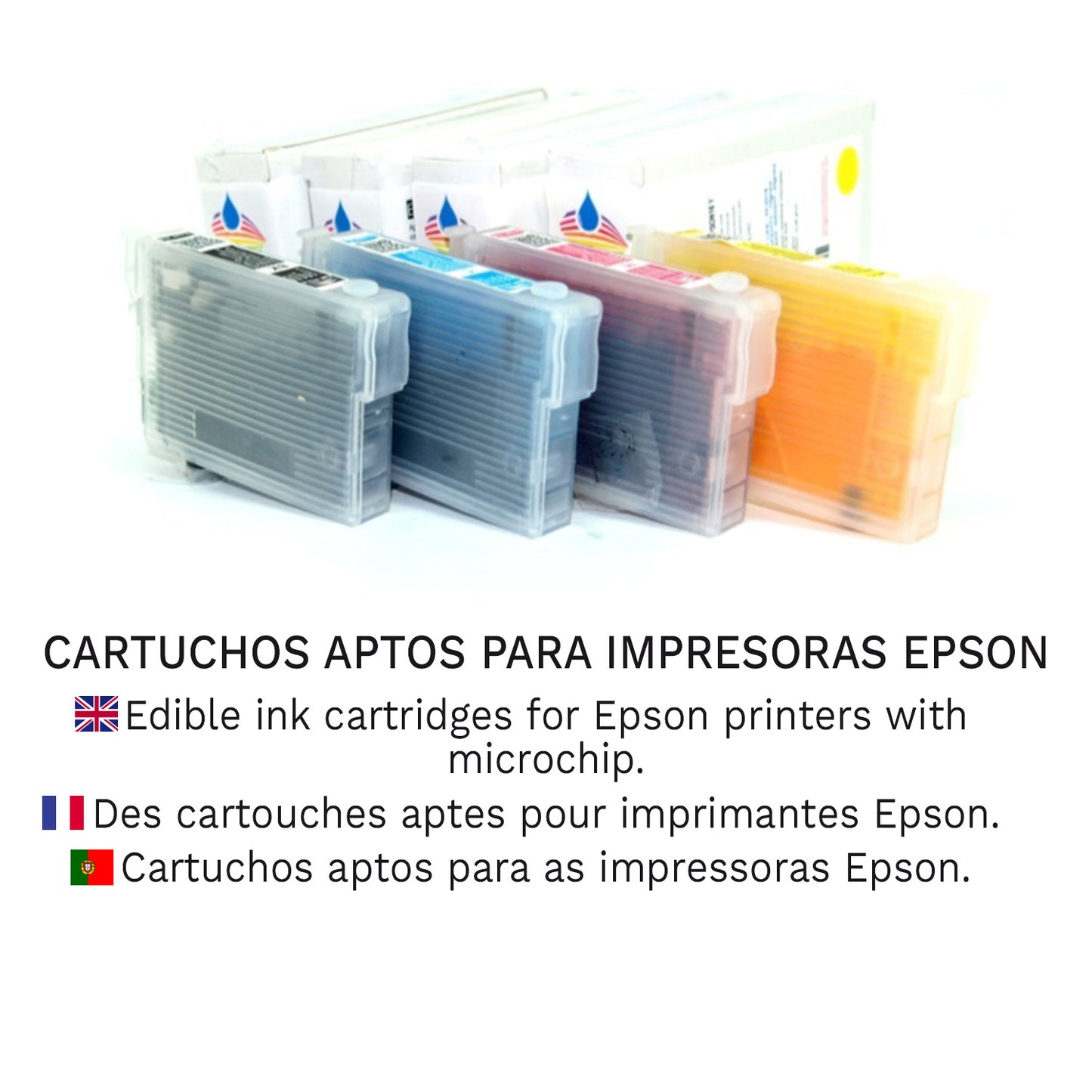 CARTOUCHE D'ENCRE COMESTIBLE NOIR POUR EPSON SERIE 16