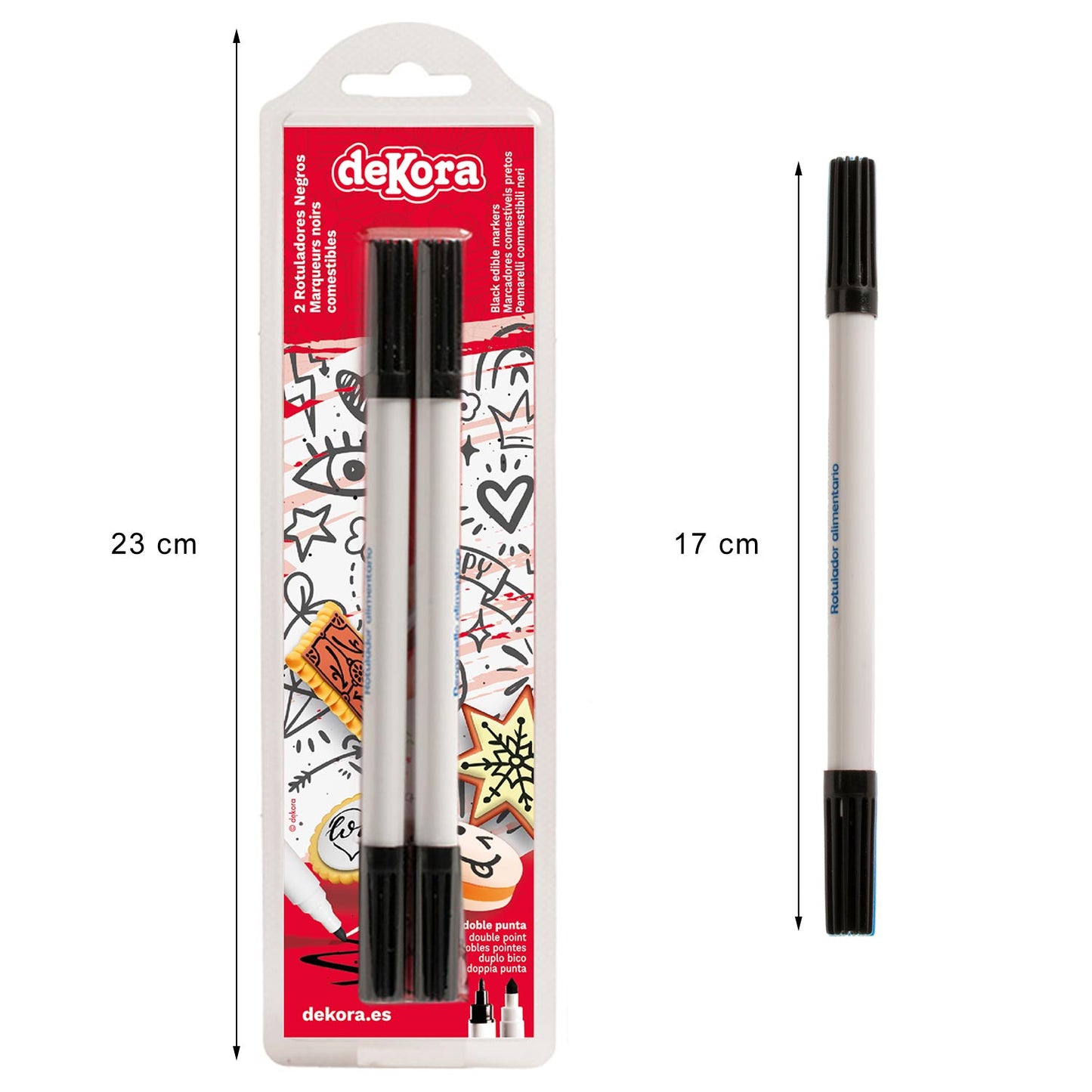 DISPLAY 12 BLISTER 2 ROTULADORES NEGRO DOBLE PUNTA