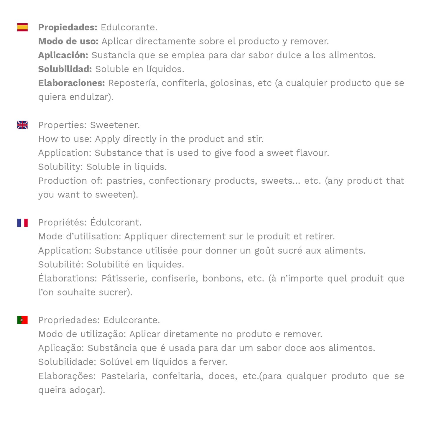 FRUTOSE 400 GR