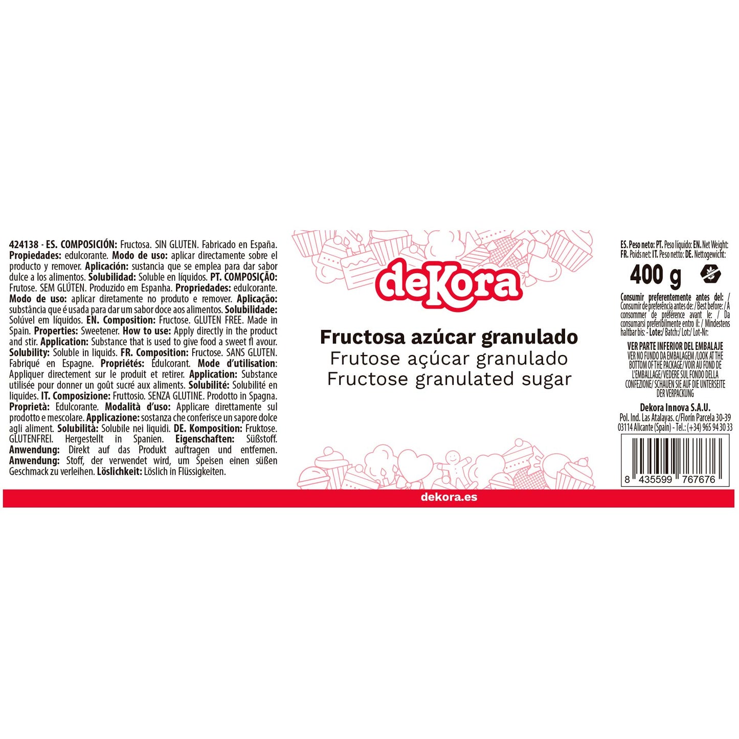 FRUCTOSA 400 GR