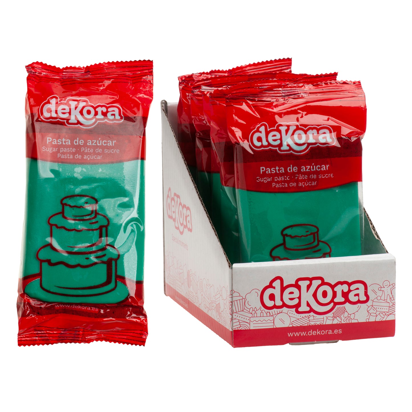 PÂTE DE SUCRE/FONDANT VERT 250 GR