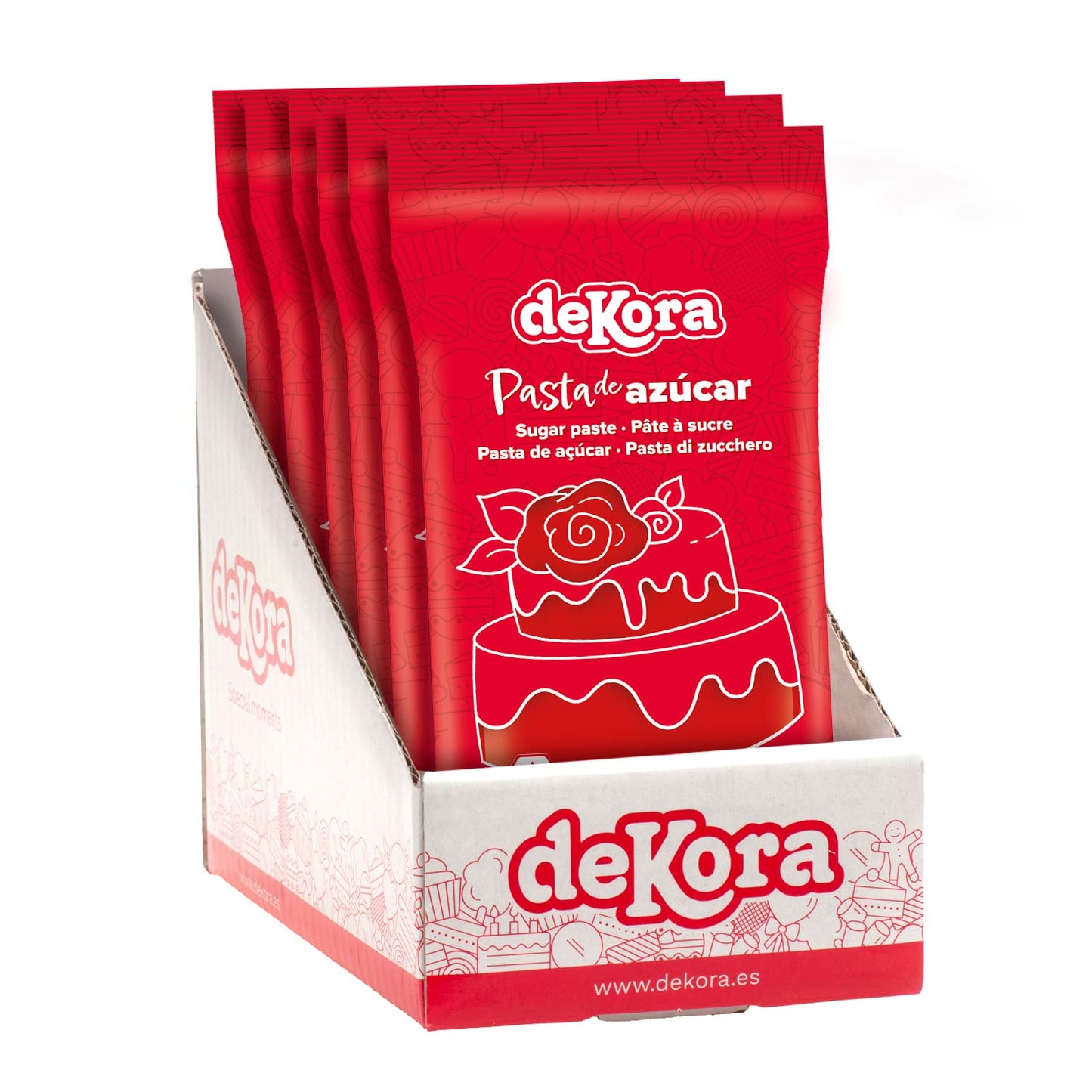PASTA DI ZUCCHERO/FONDANT ROSSO 150GR