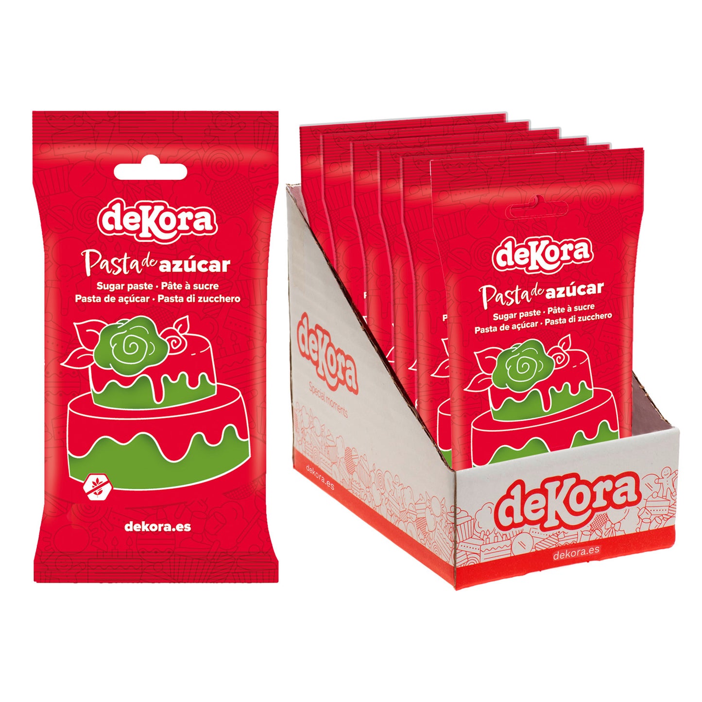 PÂTE À SUCRE/FONDANT VERT PRINTEMPS 250 GR