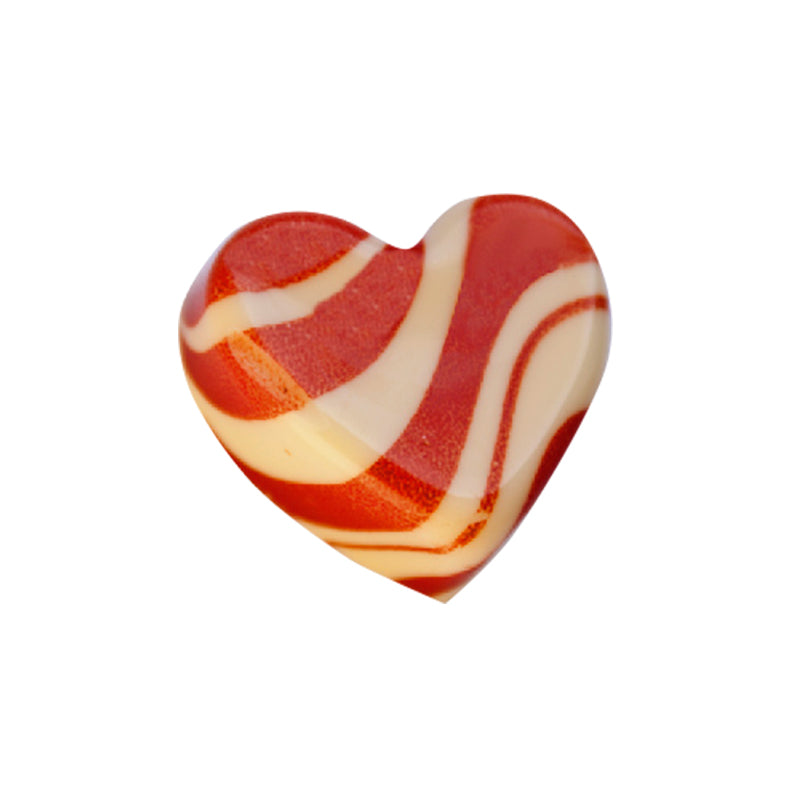 DÉCORATION 3D CHOCOLAT BLANC COEURT Ø 30 H 12 MM