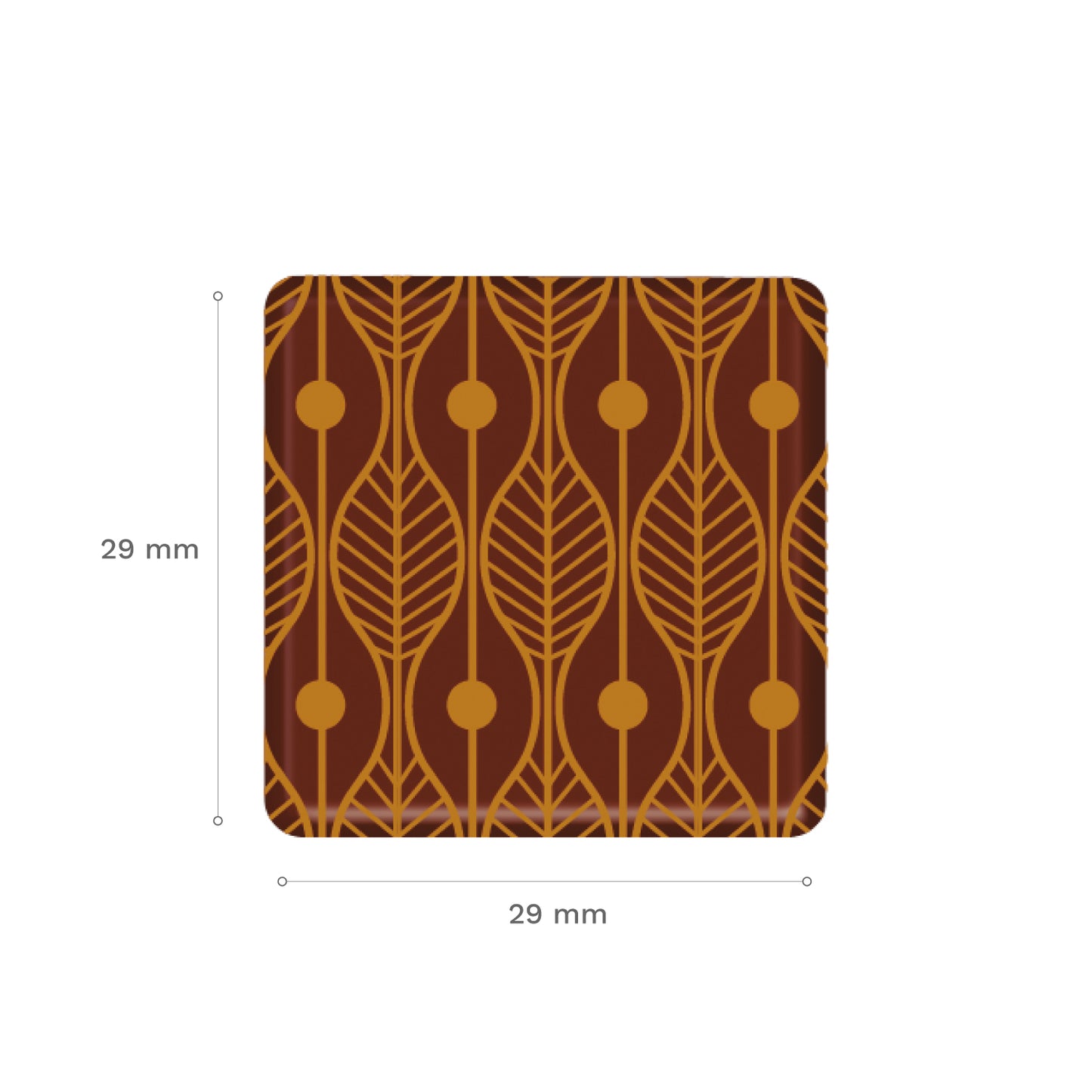 DÉCORATION EN CHOCOLAT JURA CARRÉ PANTHÈRE 29X29MM