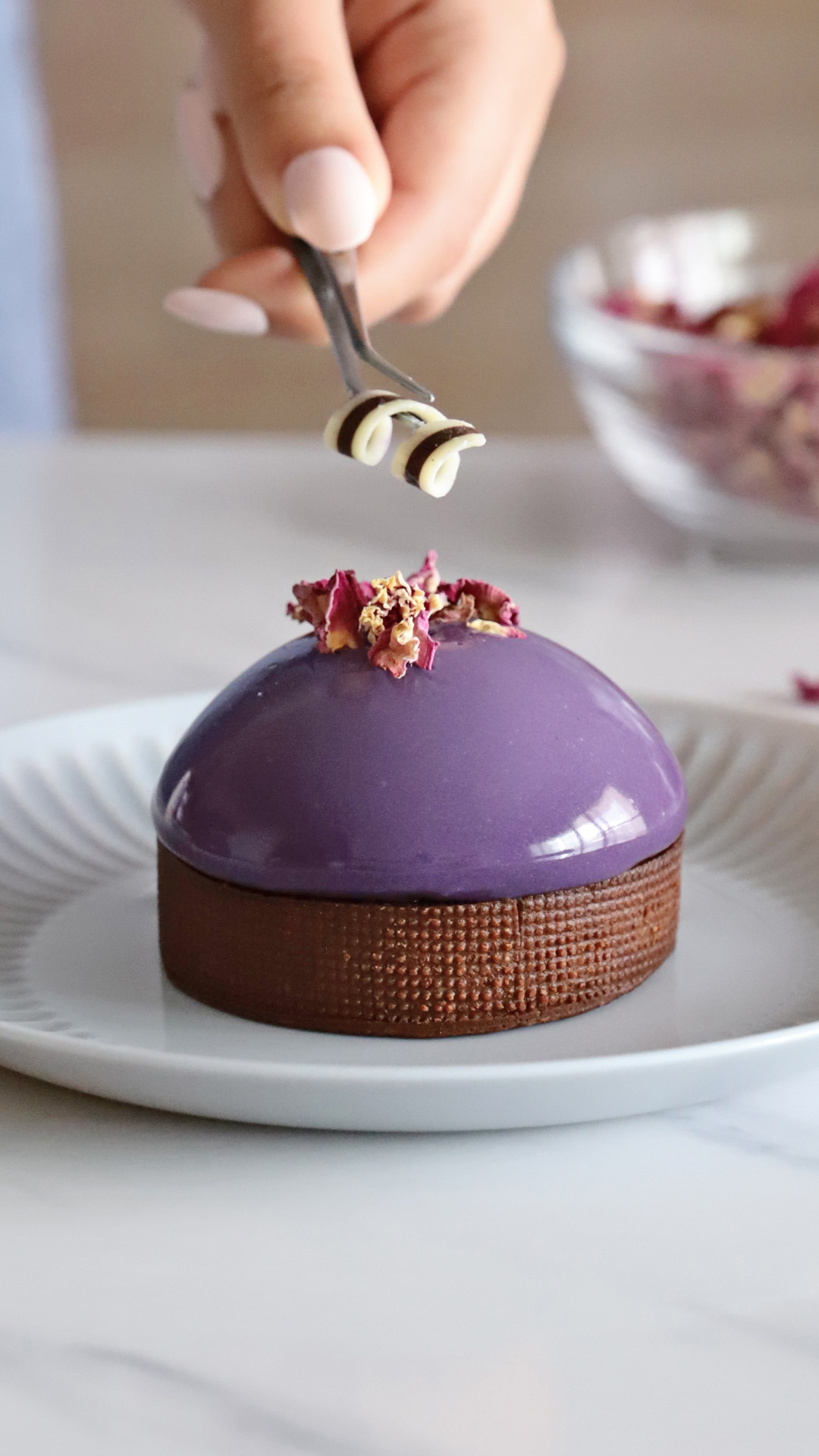 TORNADE CHOCOLAT BLANC ET NOIR Ø 1 CM X 6-6,5 CM