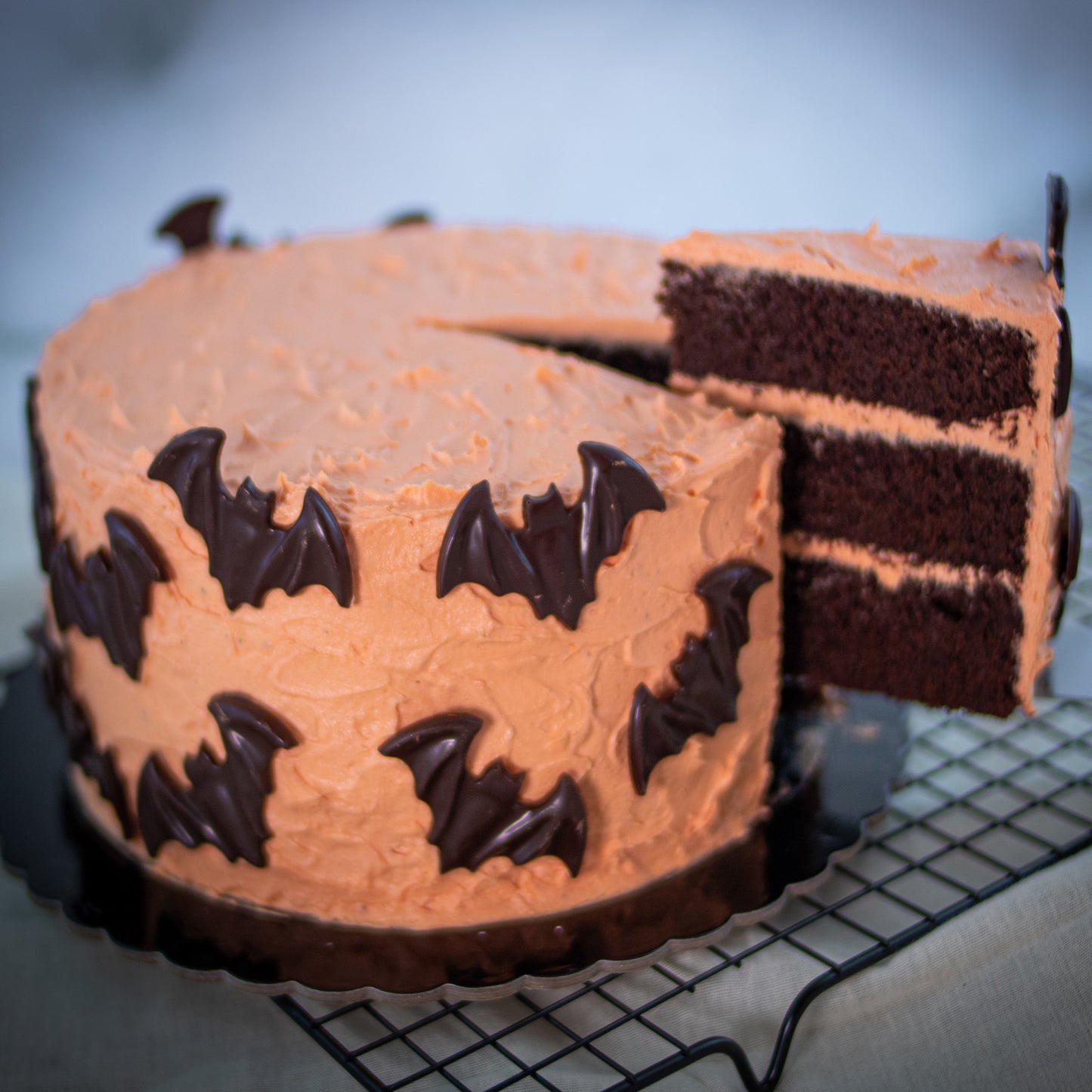 DECORACIÓN CHOCOLATE MURCIÉLAGO HALLOWEEN 55X33MM