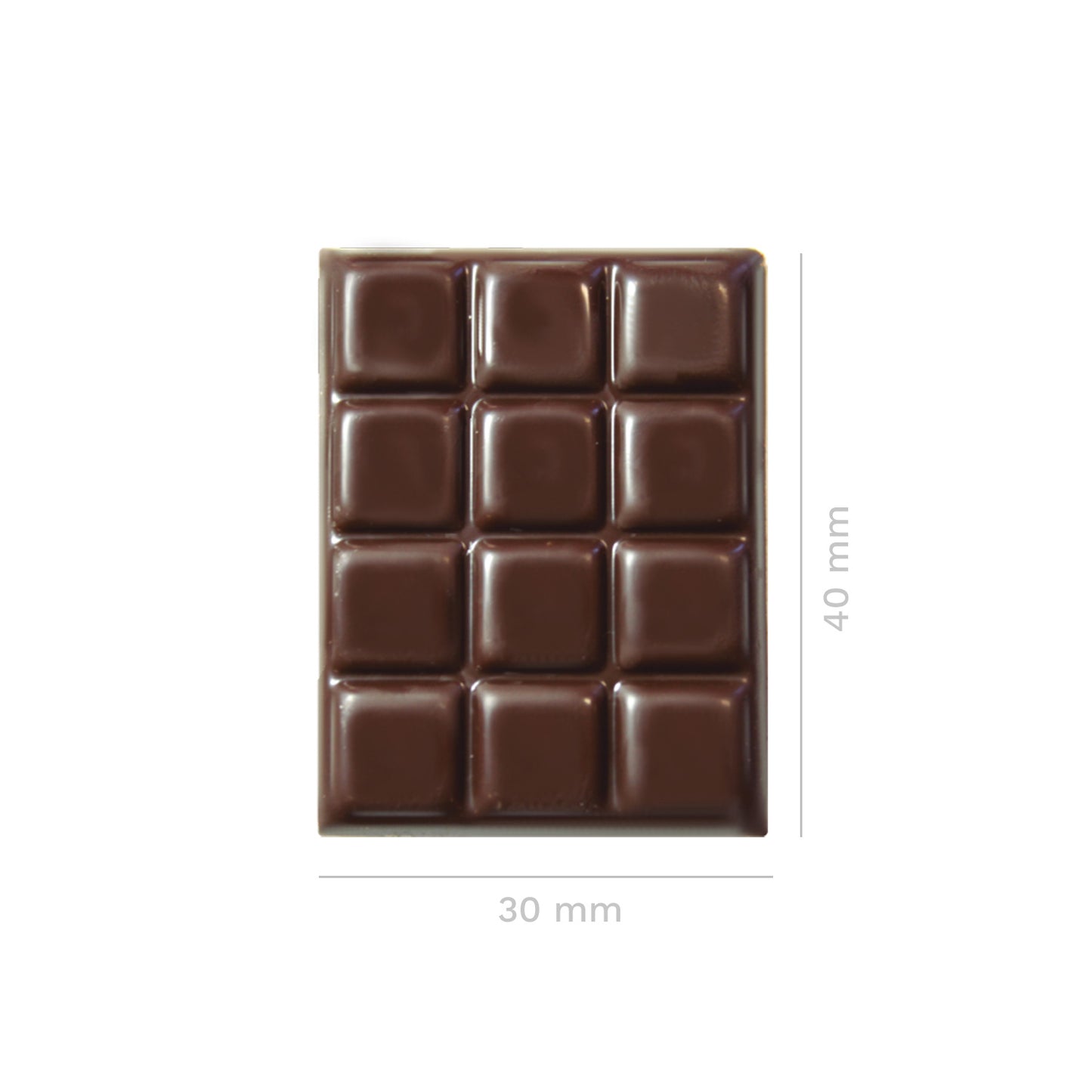 TABLETTE DE CHOCOLAT NOIR 40X30MM