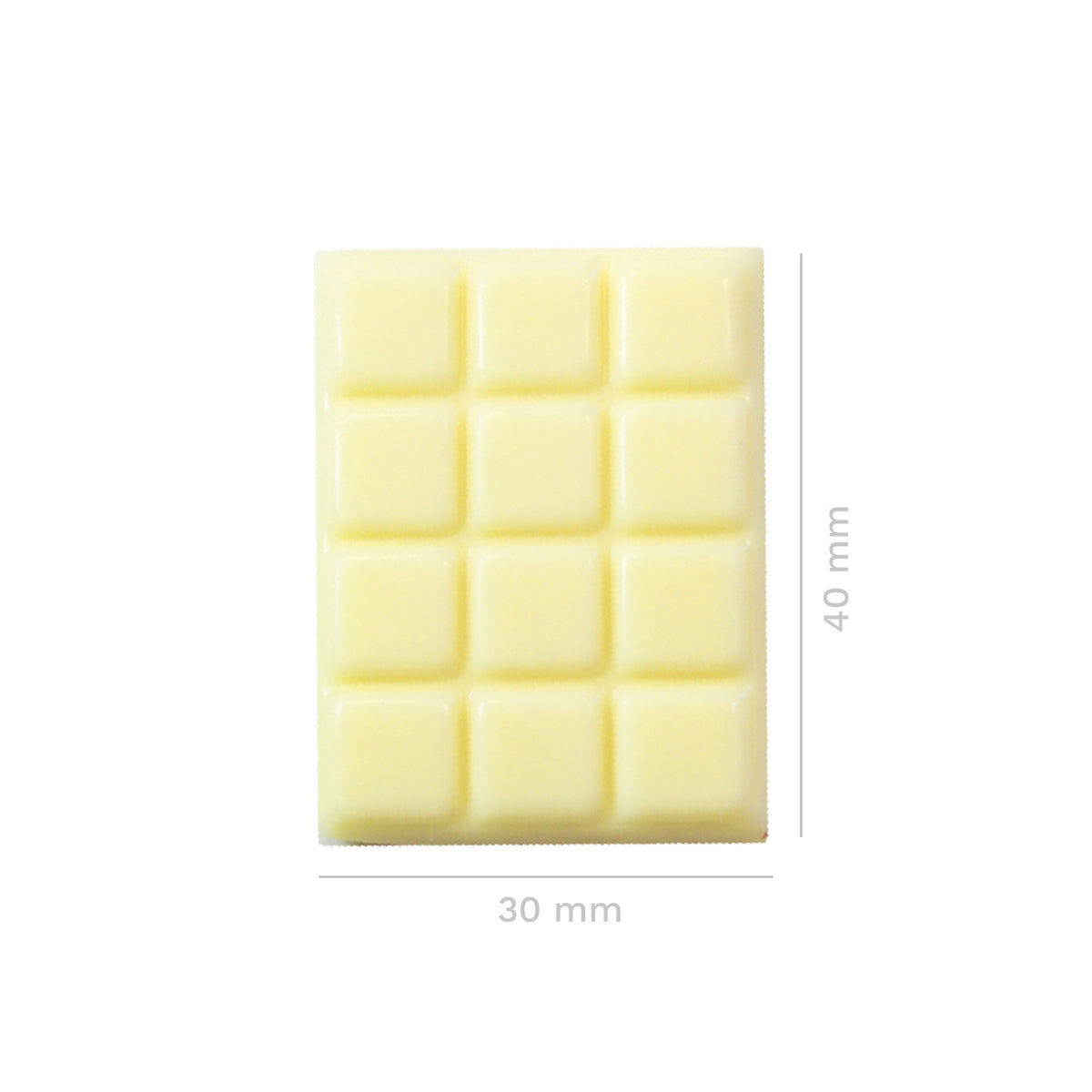 WHITE CHOCOLATE TABLET 40X30MM