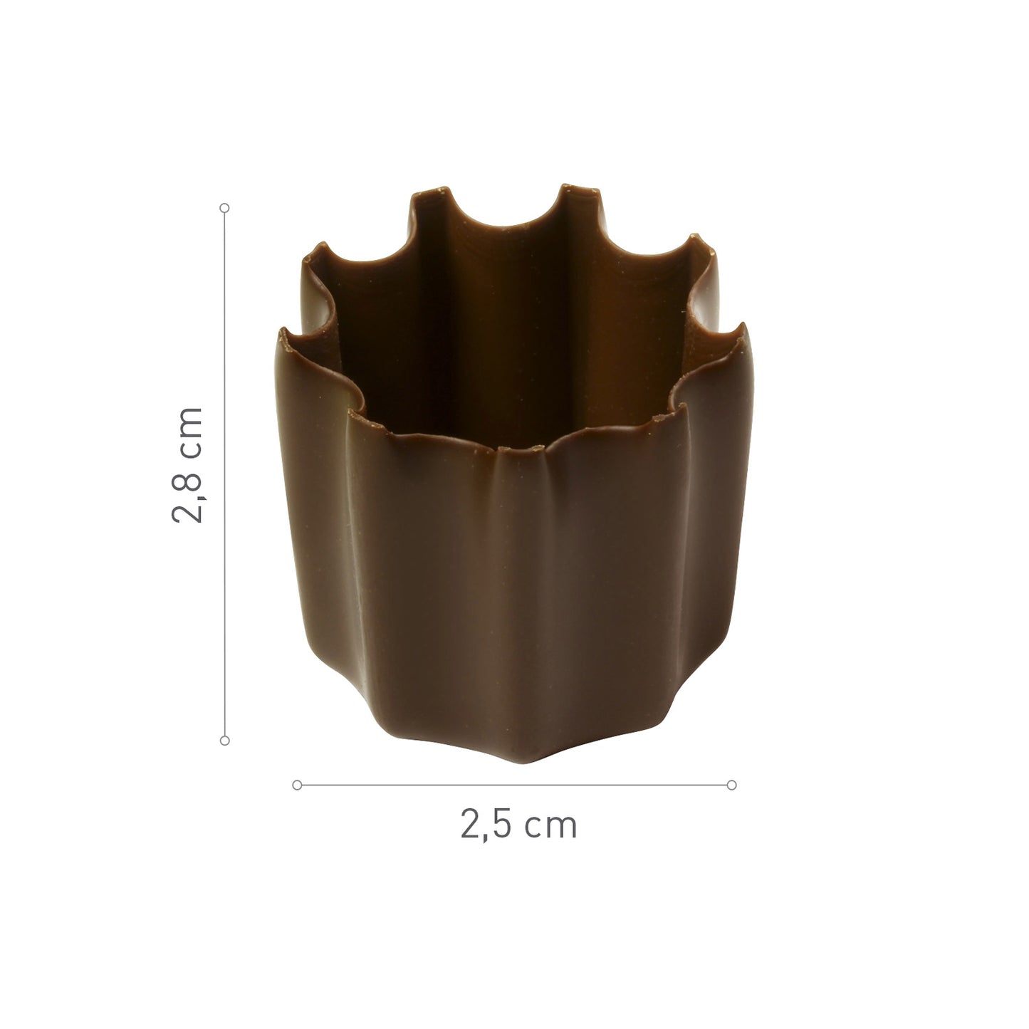 COPO DE ESTRELA DE CHOCOLATE DE LEITE 25X28MM