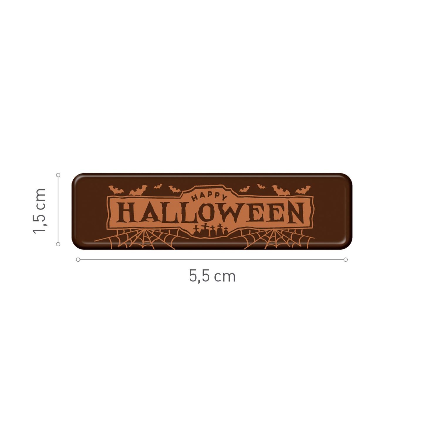 PRATO DIFERIDO DE CHOCOLATE DE HALLOWEEN 55X15MM