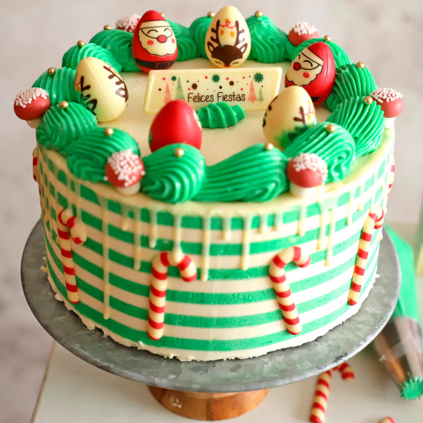 CHOCOLAT BLANC NOËL FELICES FIESTAS 70X23MM