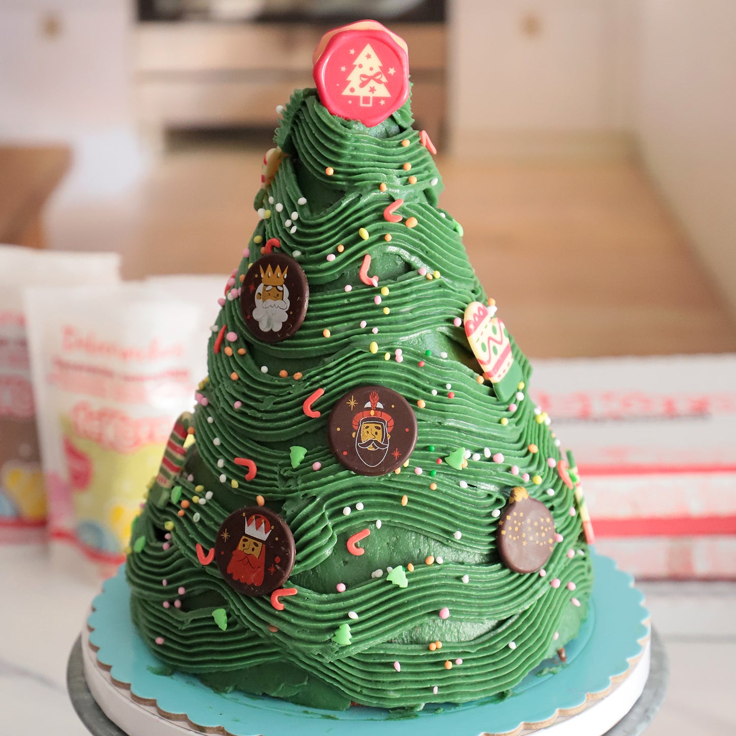 DECORACION CHOCO BLANCO SURTIDO BOLAS NAVIDAD 3 MOD 40UDS